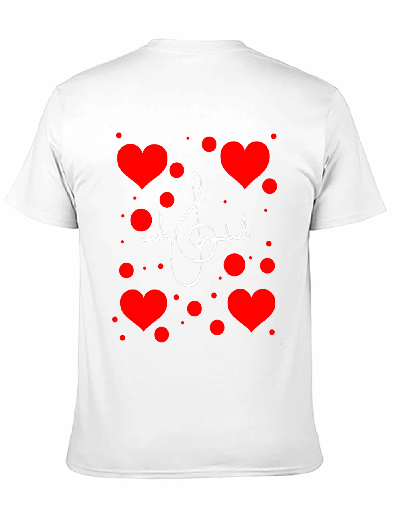 Musical Heartbeat T-Shirt - Black Graphic Print