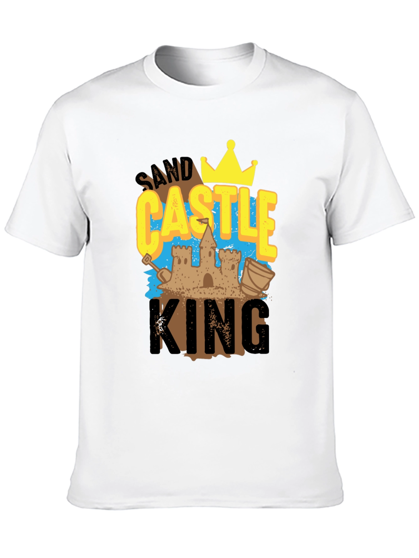 Sand Castle King Graphic Tee - Black Cotton T-Shirt