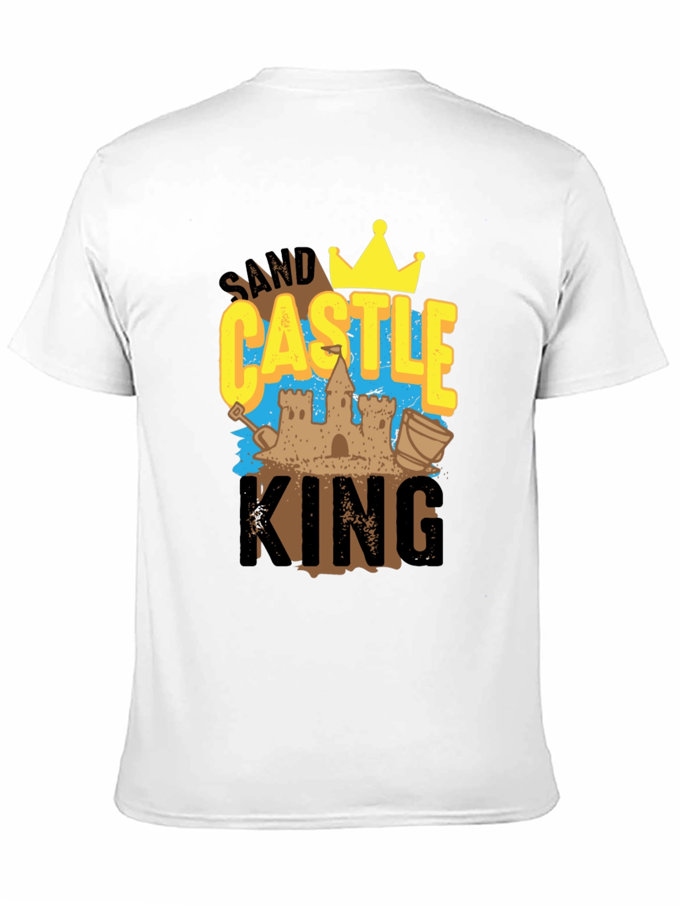 Sand Castle King Graphic Tee - Black Cotton T-Shirt