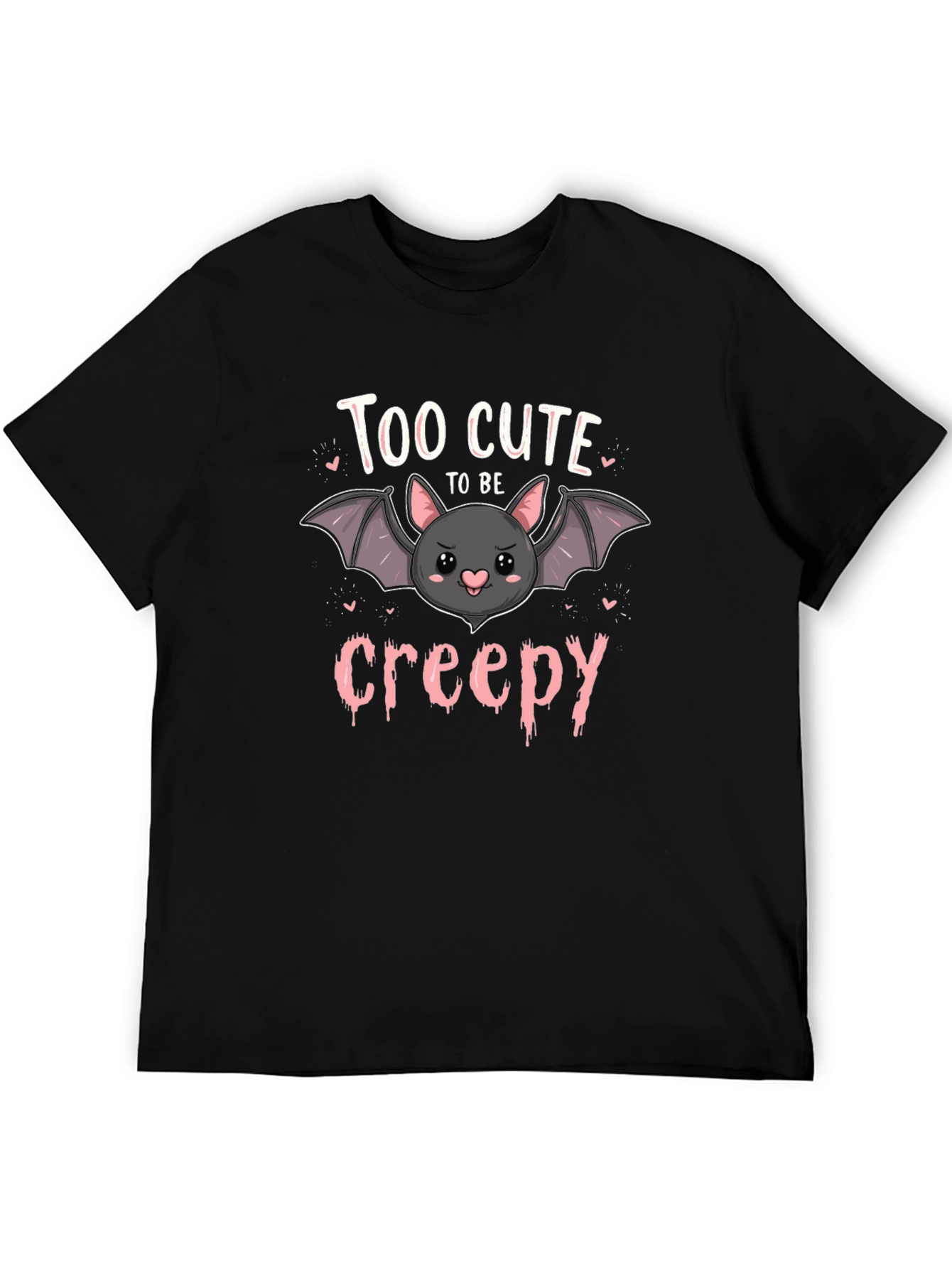Too Cute to Be Creepy Bat Graphic Tee