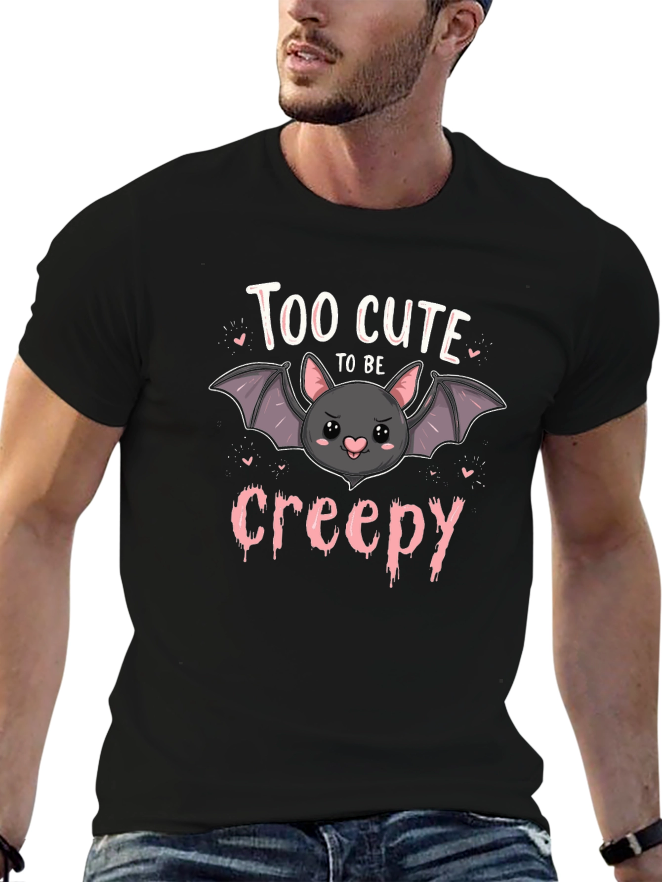 Too Cute to Be Creepy Bat Graphic Tee