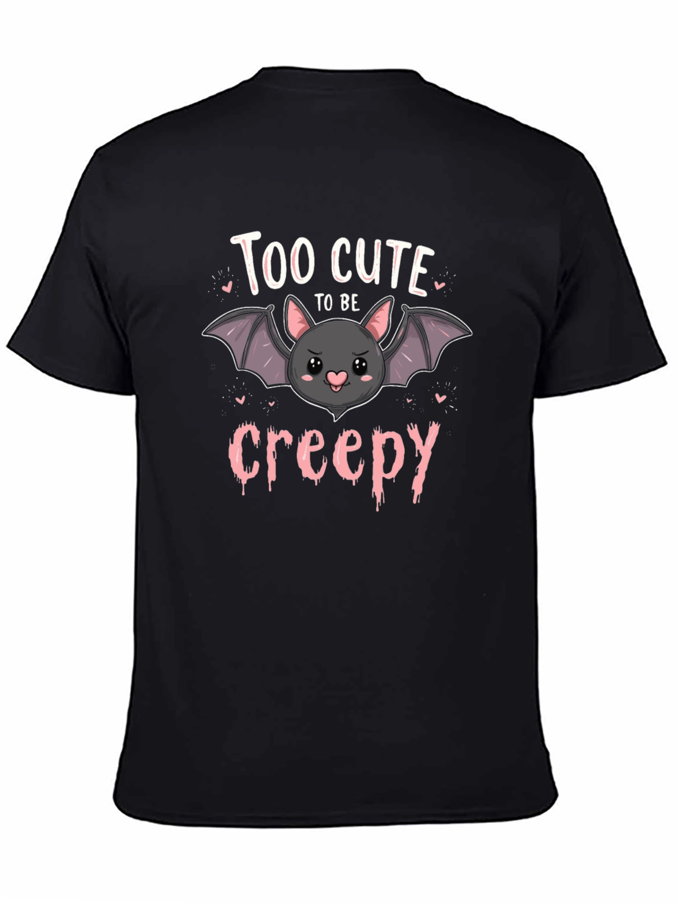 Too Cute to Be Creepy Bat Graphic Tee