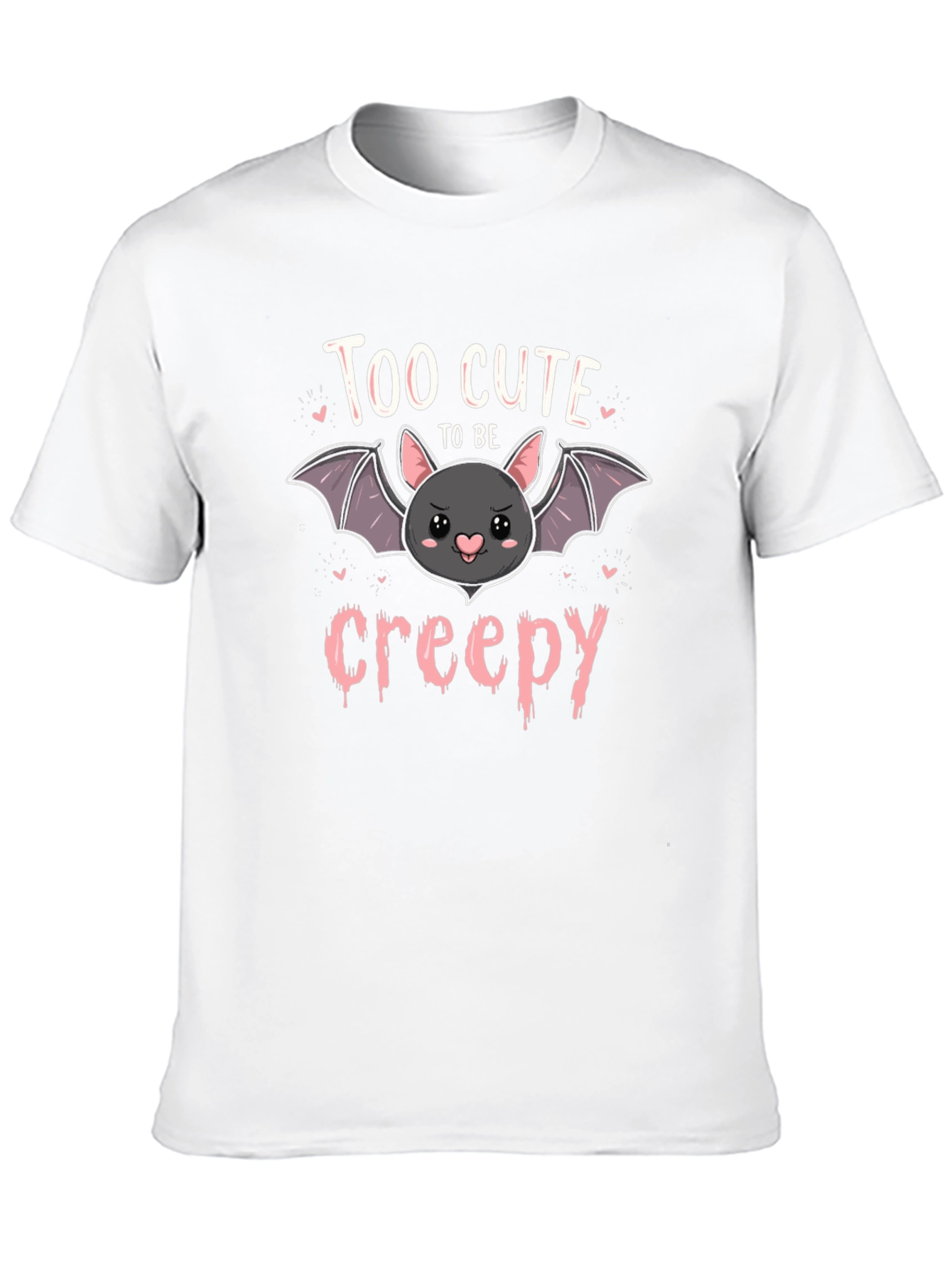Too Cute to Be Creepy Bat Graphic Tee