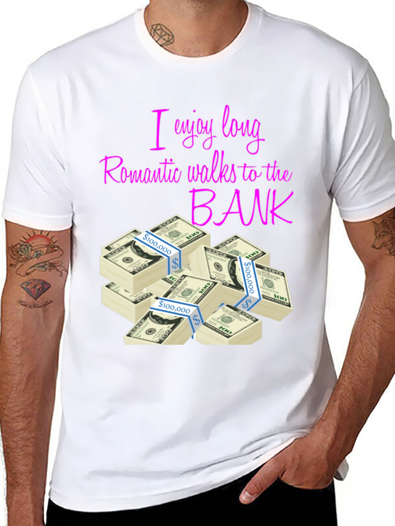 I Enjoy Long Romantic Walks to the Bank T-Shirt