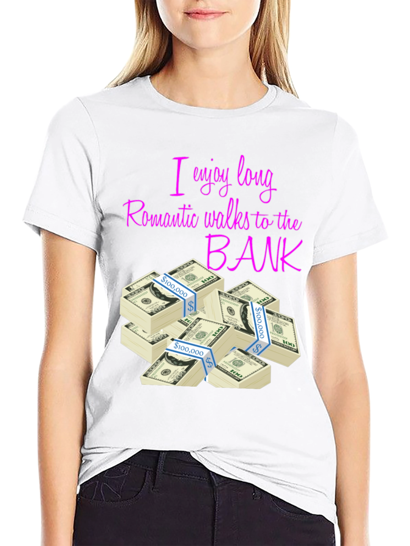 I Enjoy Long Romantic Walks to the Bank T-Shirt
