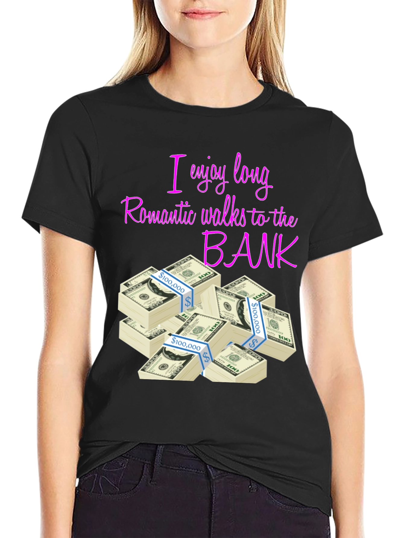 I Enjoy Long Romantic Walks to the Bank T-Shirt