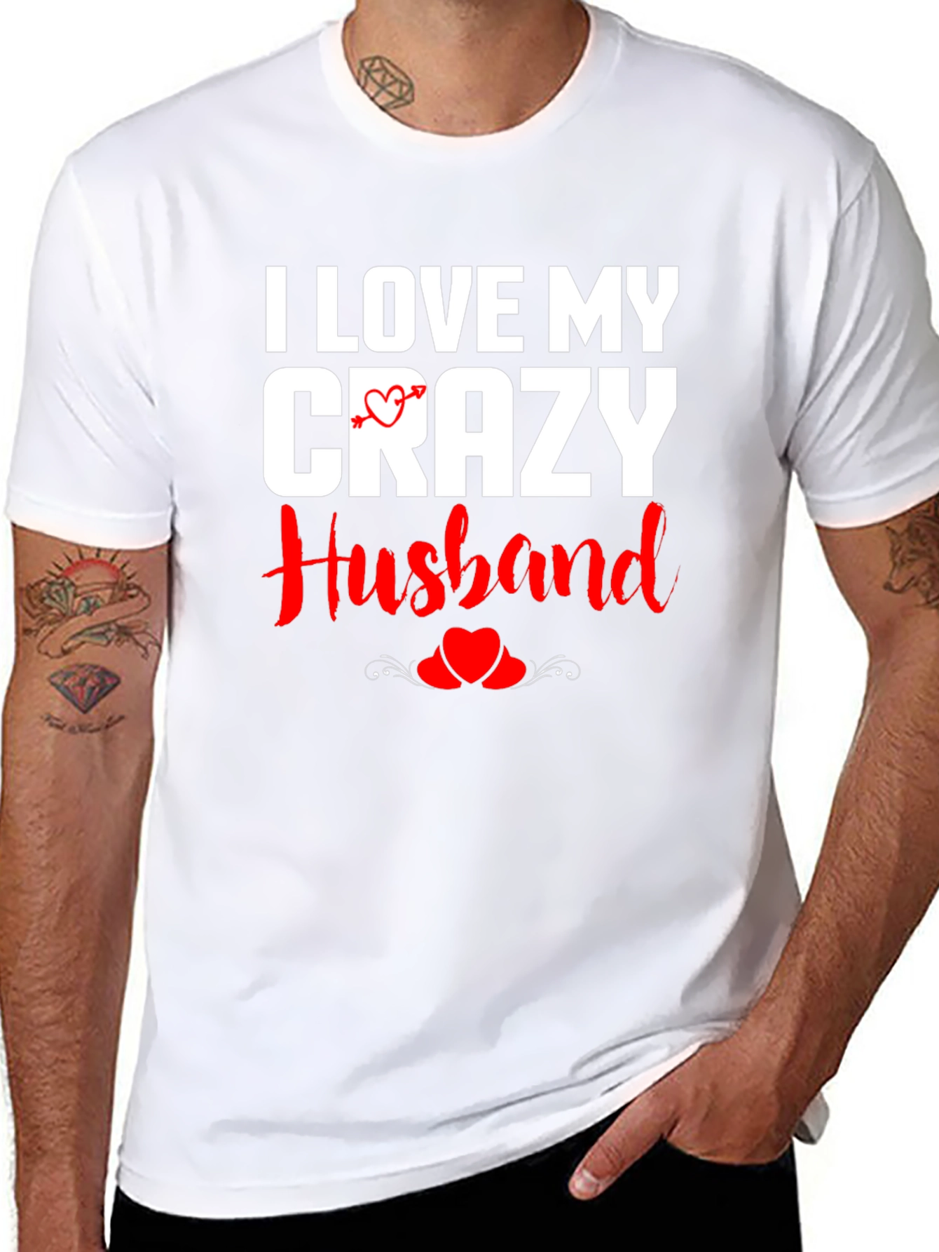 I Love My Crazy Husband Graphic T-Shirt