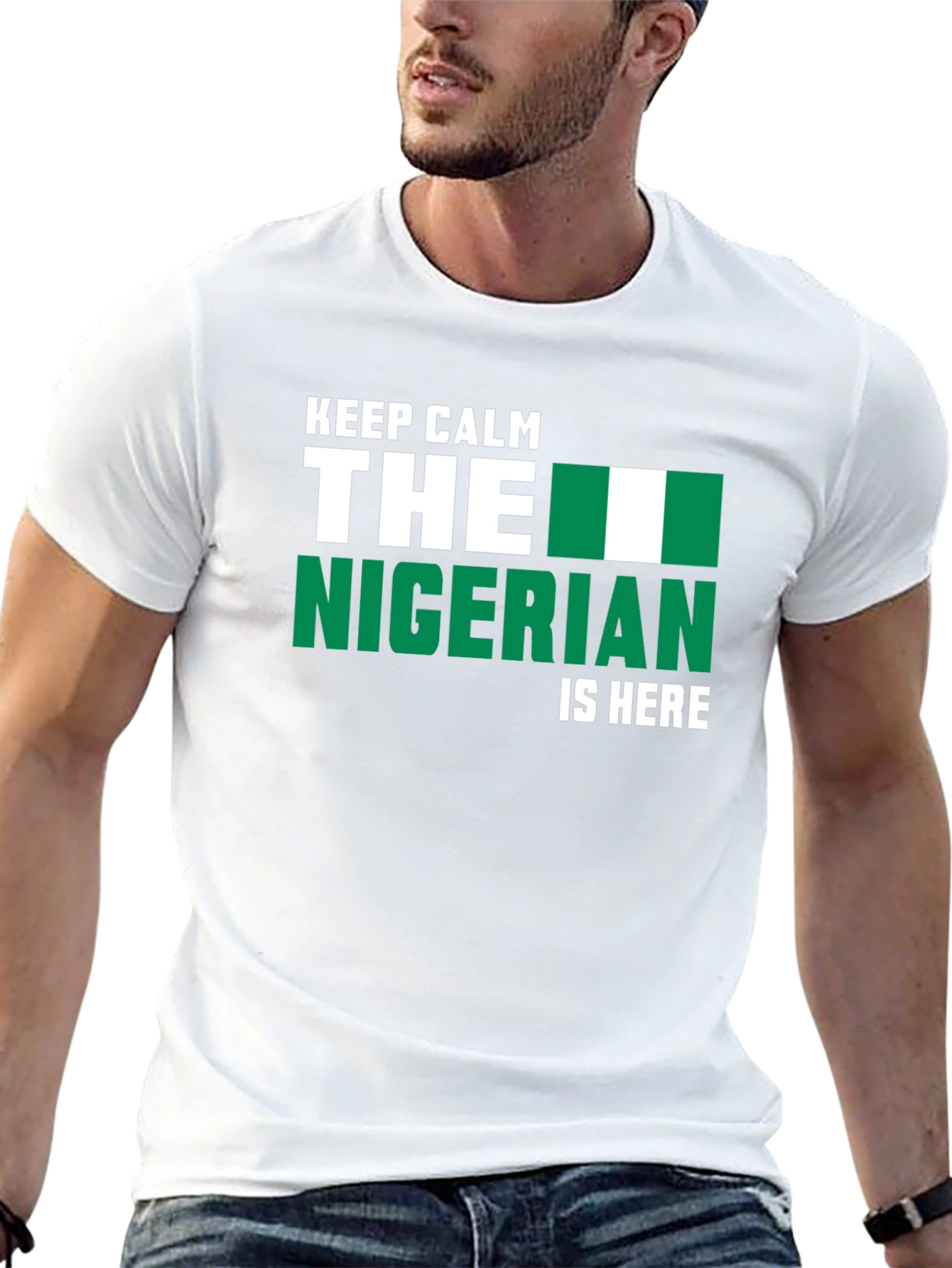 Keep Calm Nigerian Is Here T-Shirt - Black