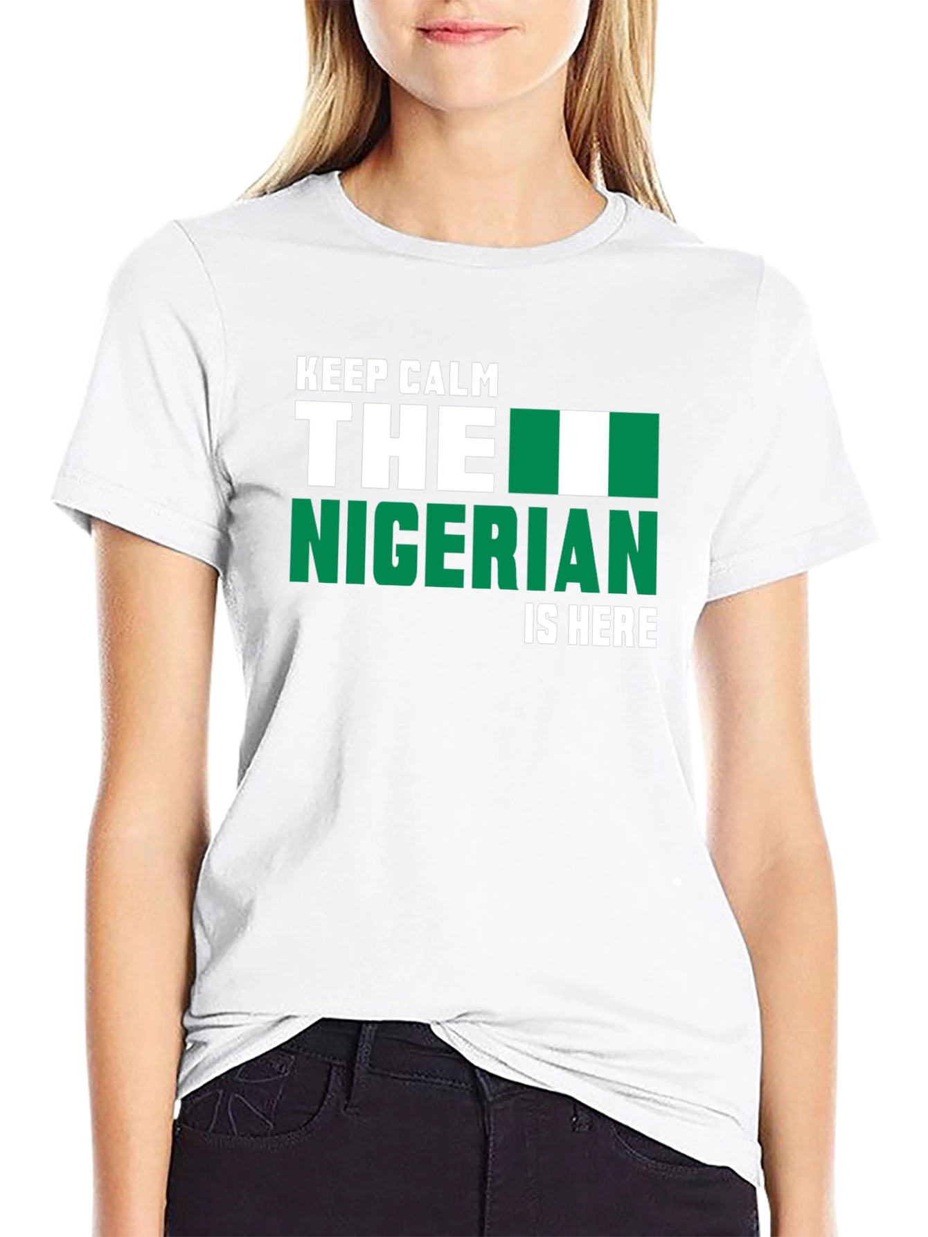 Keep Calm Nigerian Is Here T-Shirt - Black