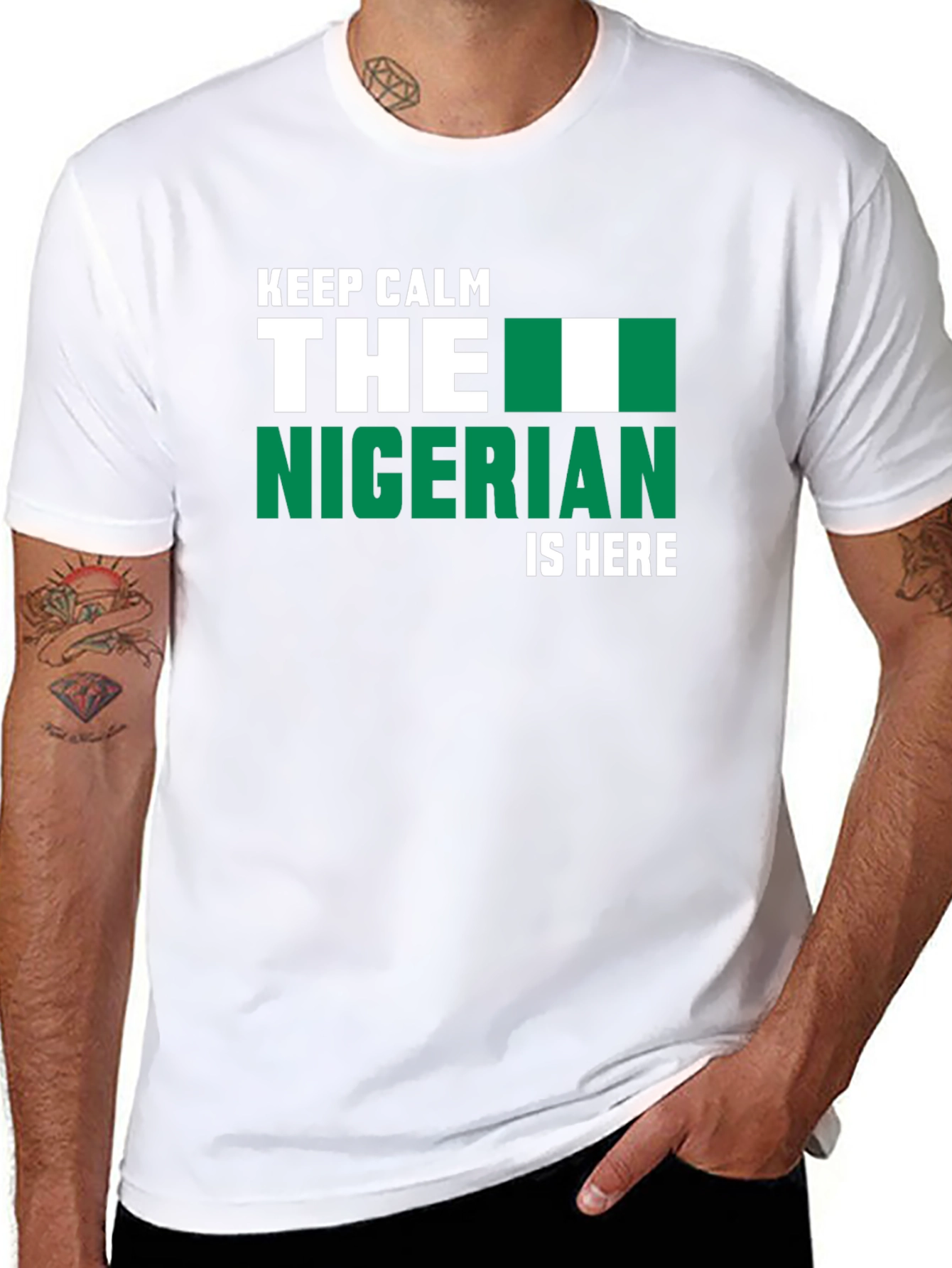 Keep Calm Nigerian Is Here T-Shirt - Black