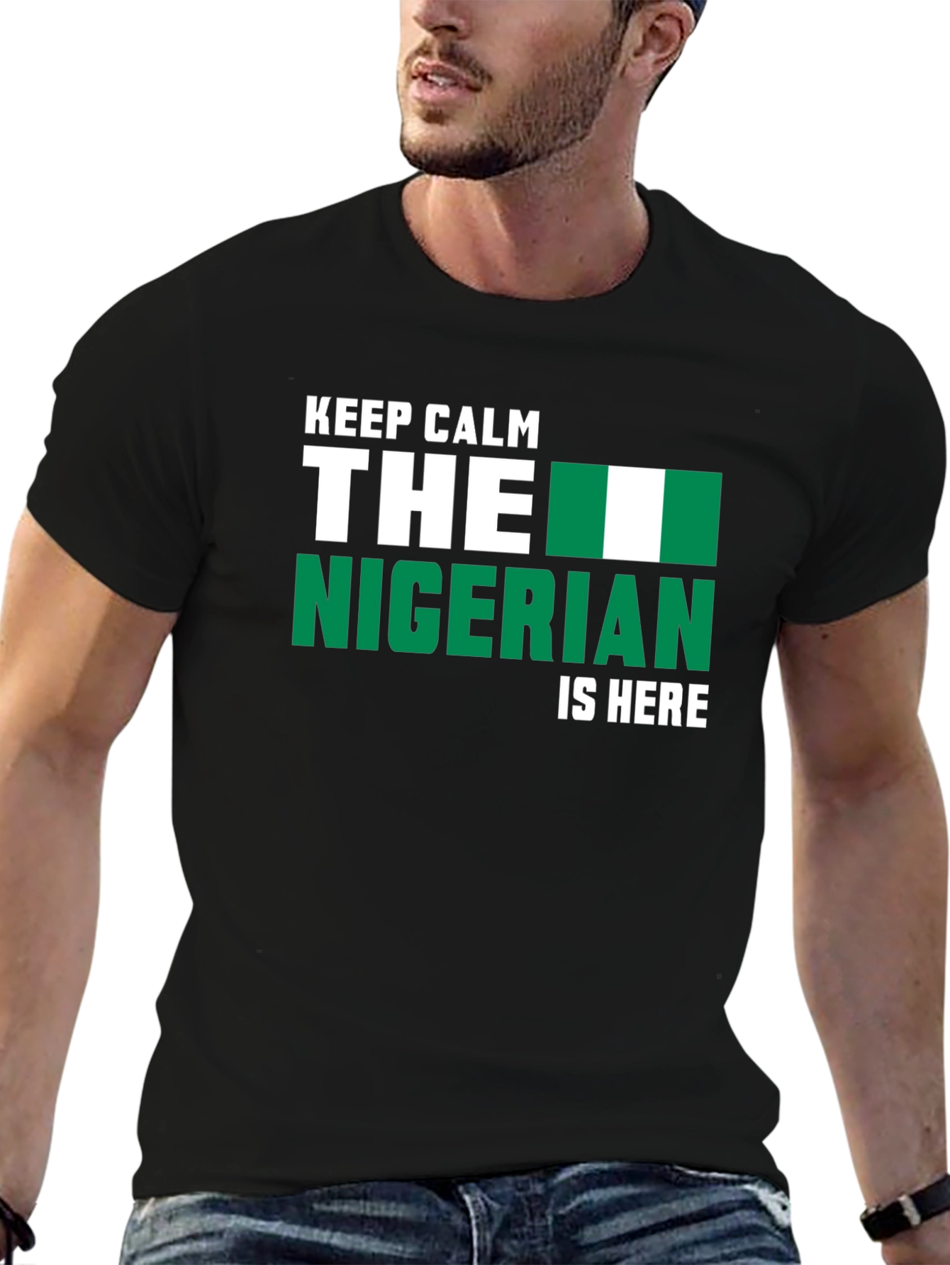 Keep Calm Nigerian Is Here T-Shirt - Black