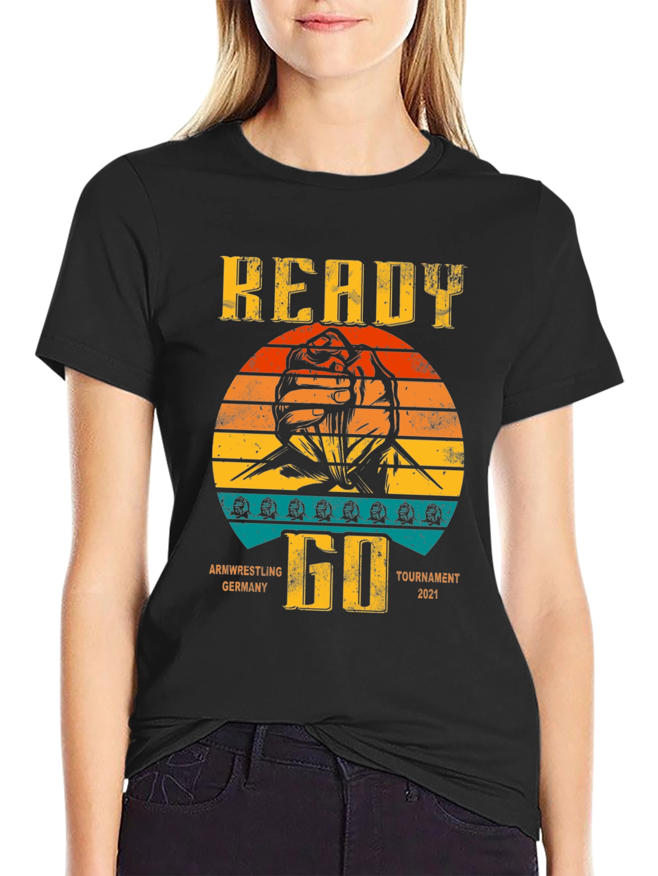 Arm Wrestling Tournament T-Shirt - Ready Go Germany 2021