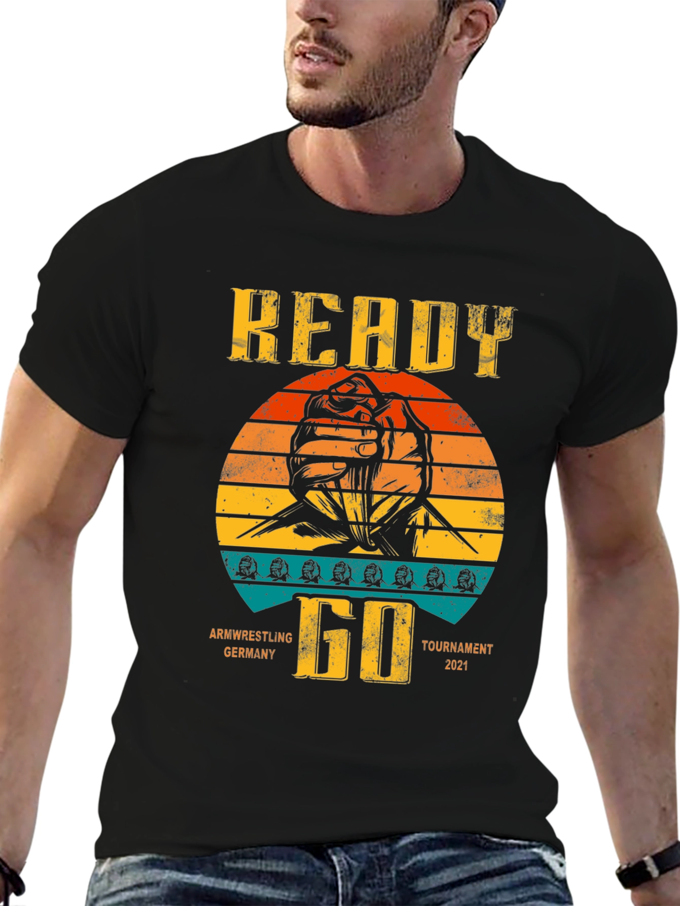 Arm Wrestling Tournament T-Shirt - Ready Go Germany 2021