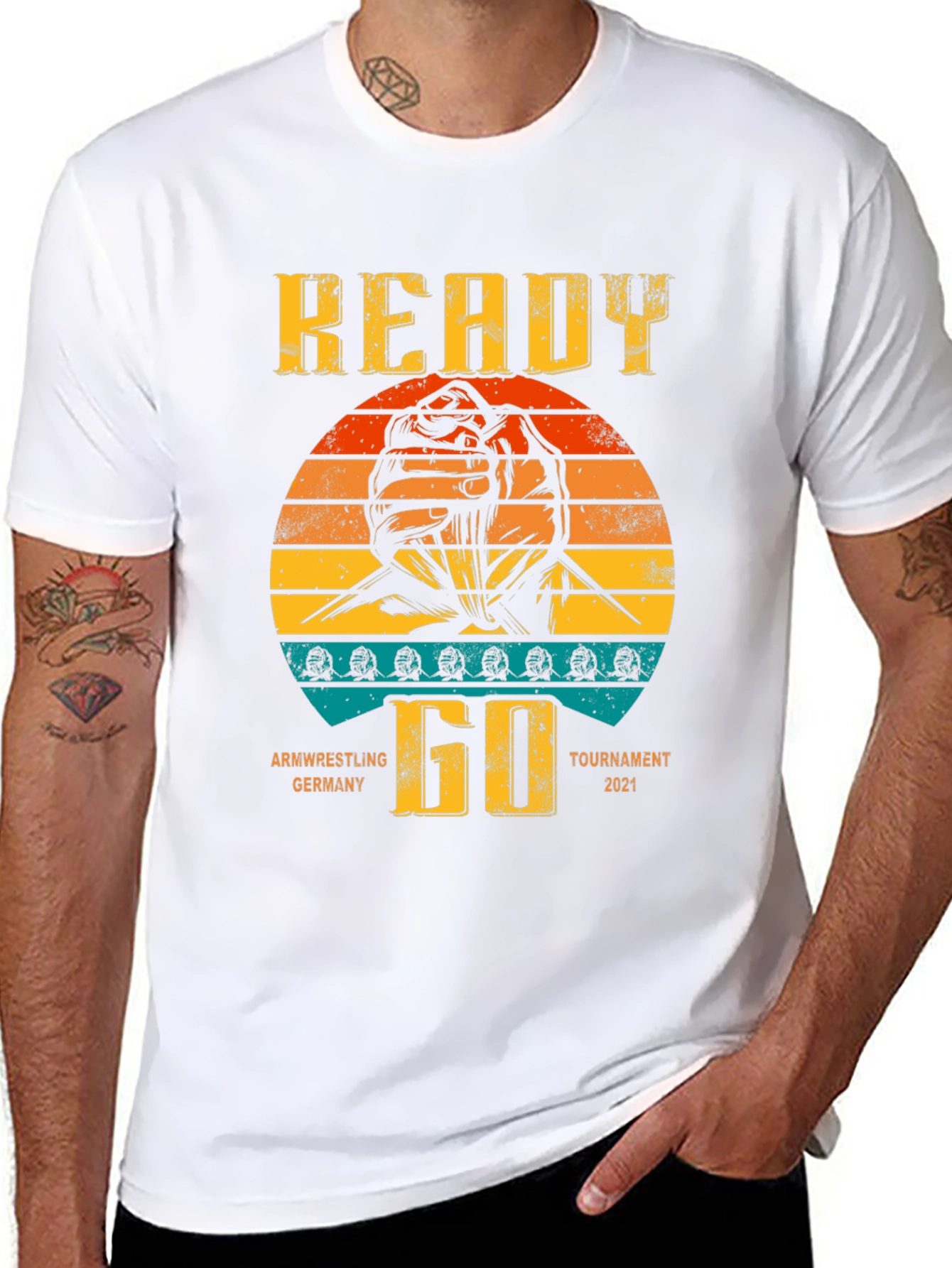 Arm Wrestling Tournament T-Shirt - Ready Go Germany 2021