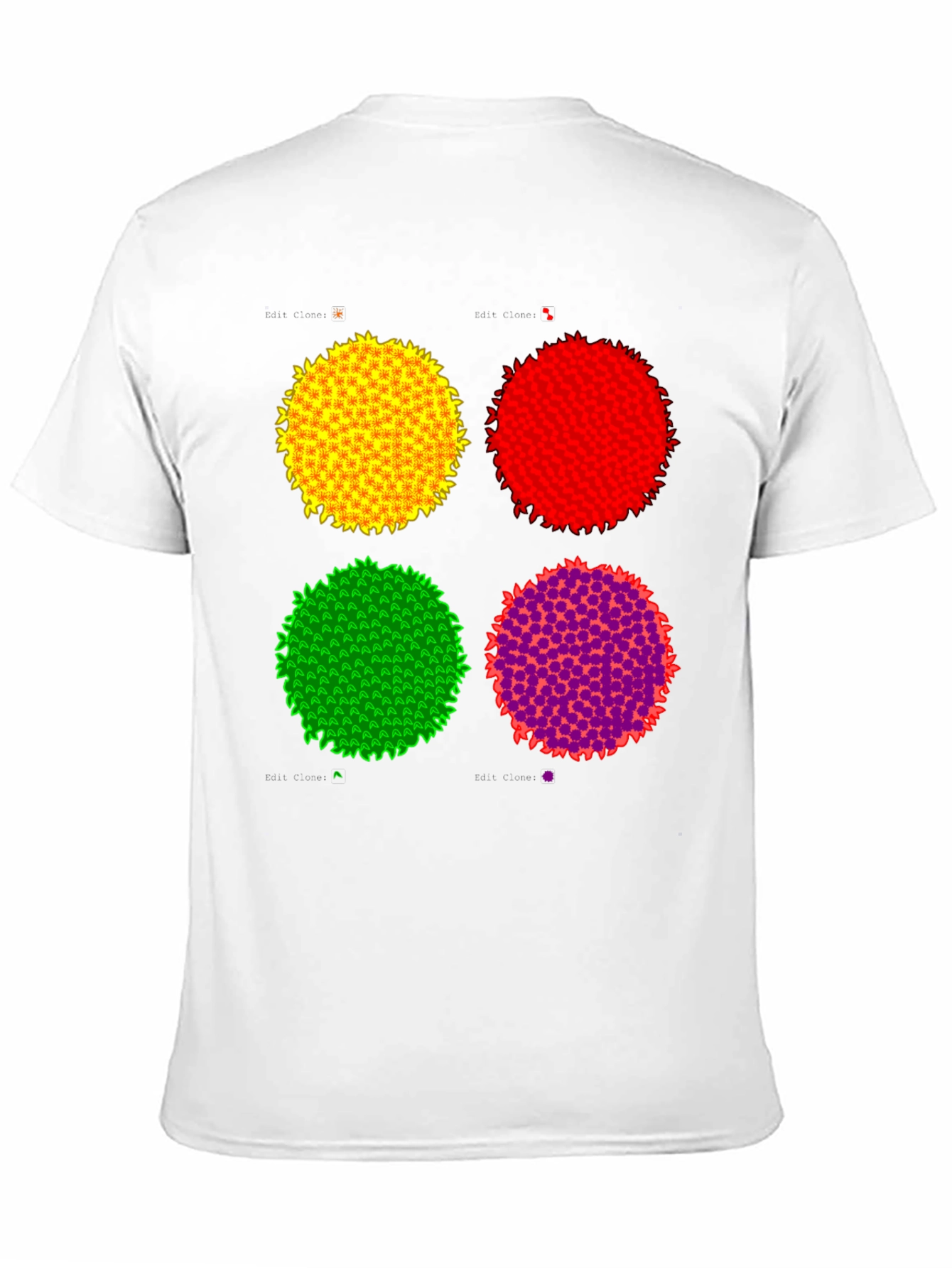 Abstract Circle Graphic Print Black Tee
