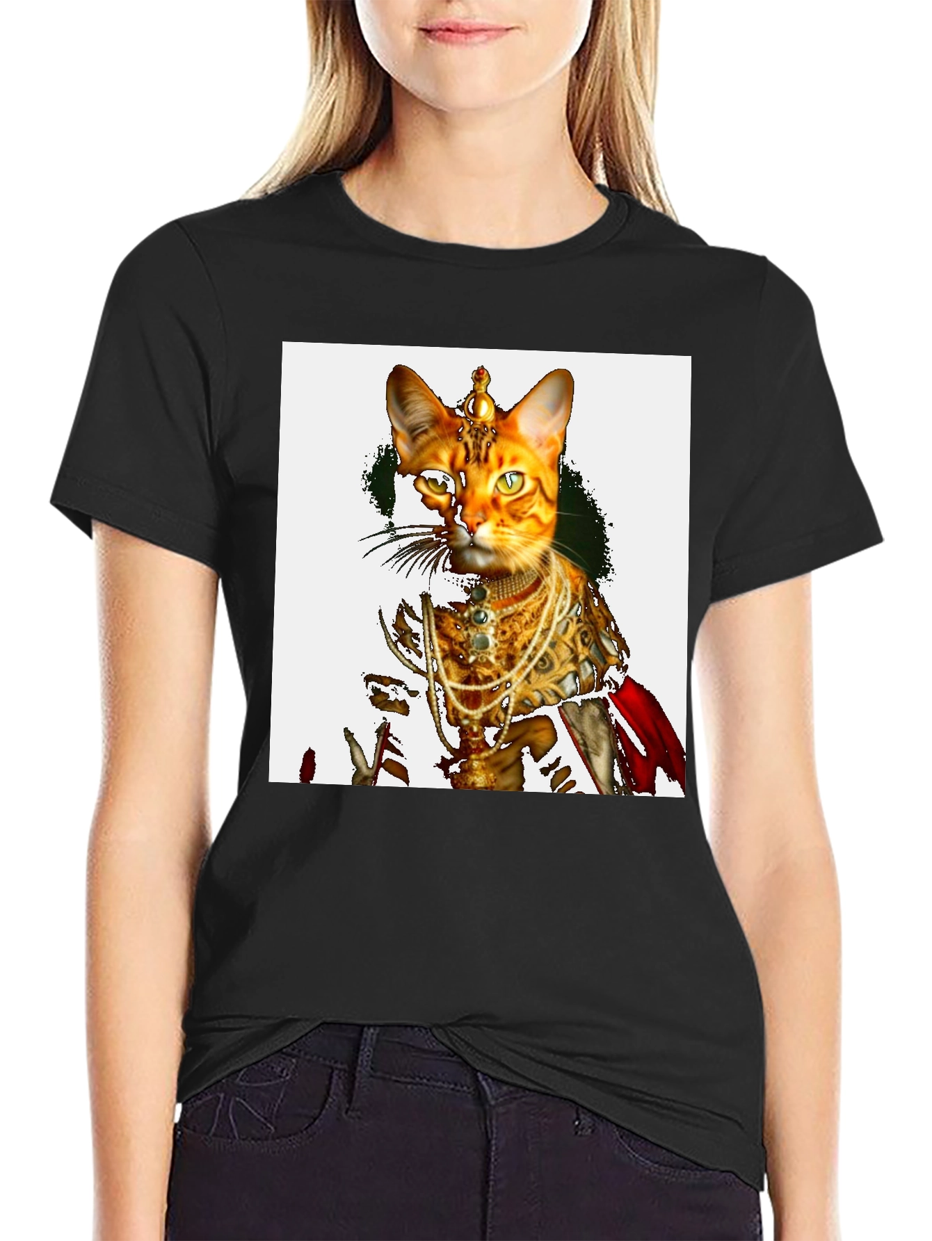 Royal Cat T-Shirt - Unique Graphic Tee