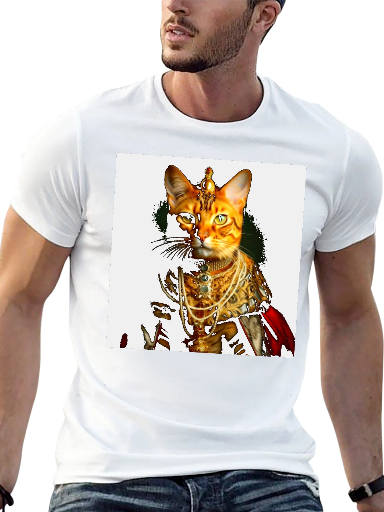 Royal Cat T-Shirt - Unique Graphic Tee