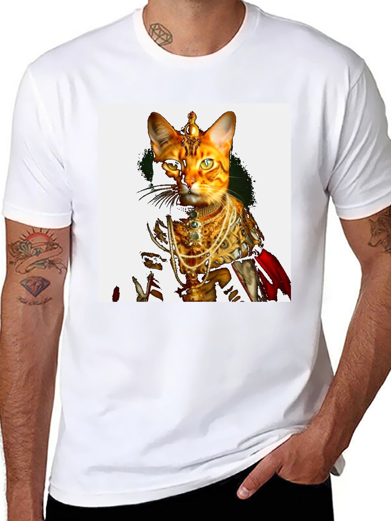 Royal Cat T-Shirt - Unique Graphic Tee