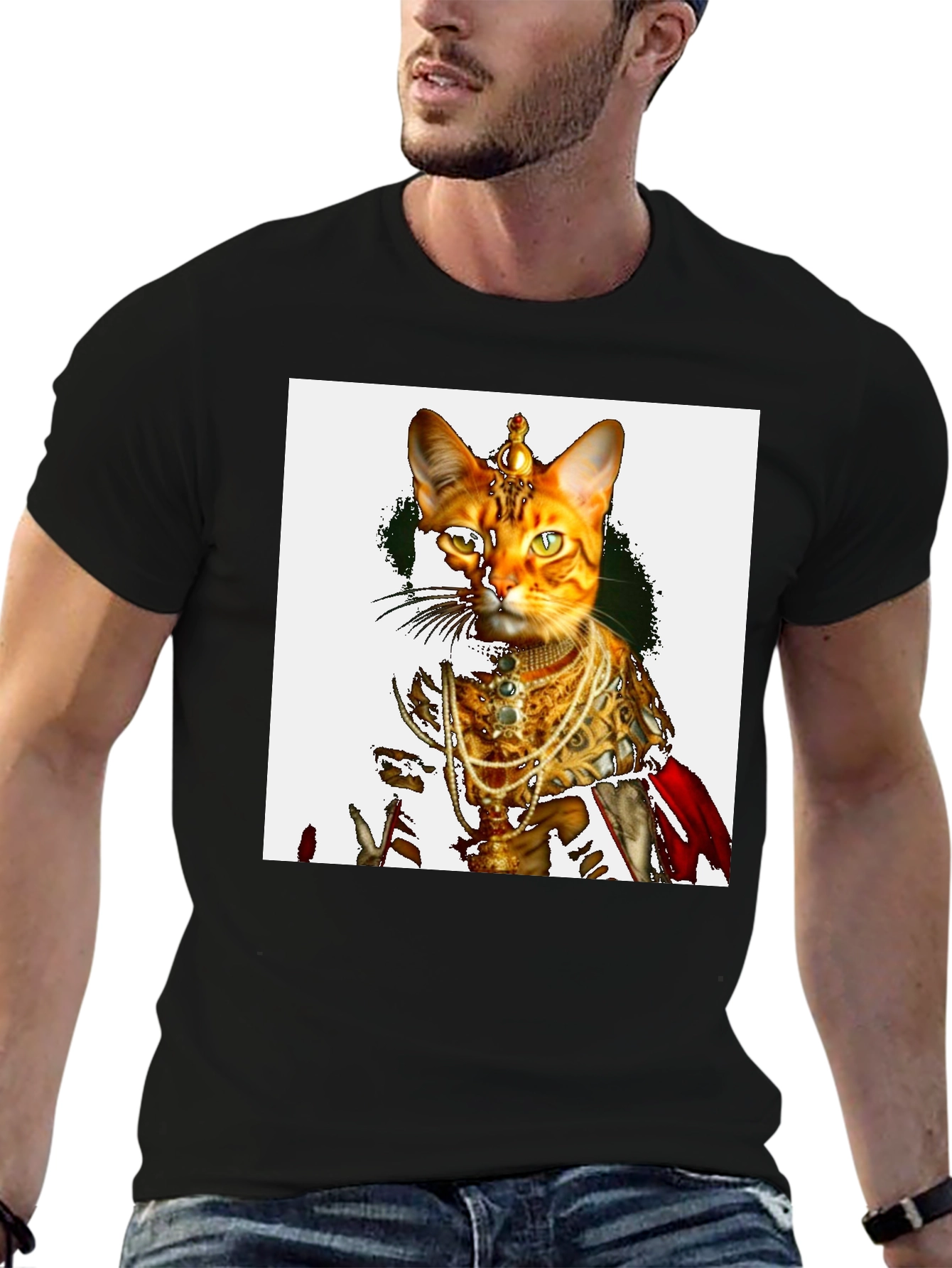 Royal Cat T-Shirt - Unique Graphic Tee