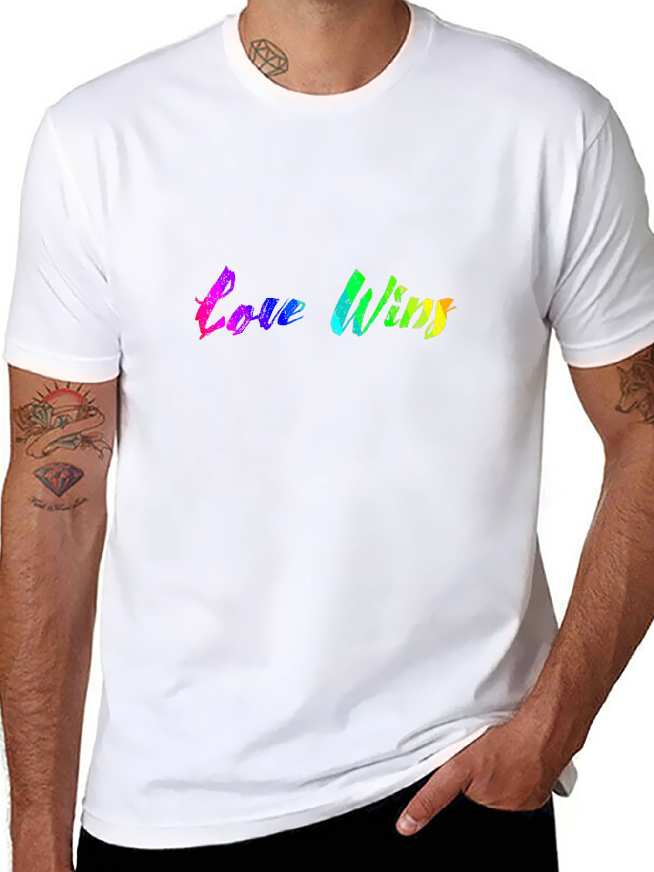 Love Wins Rainbow Graphic T-Shirt