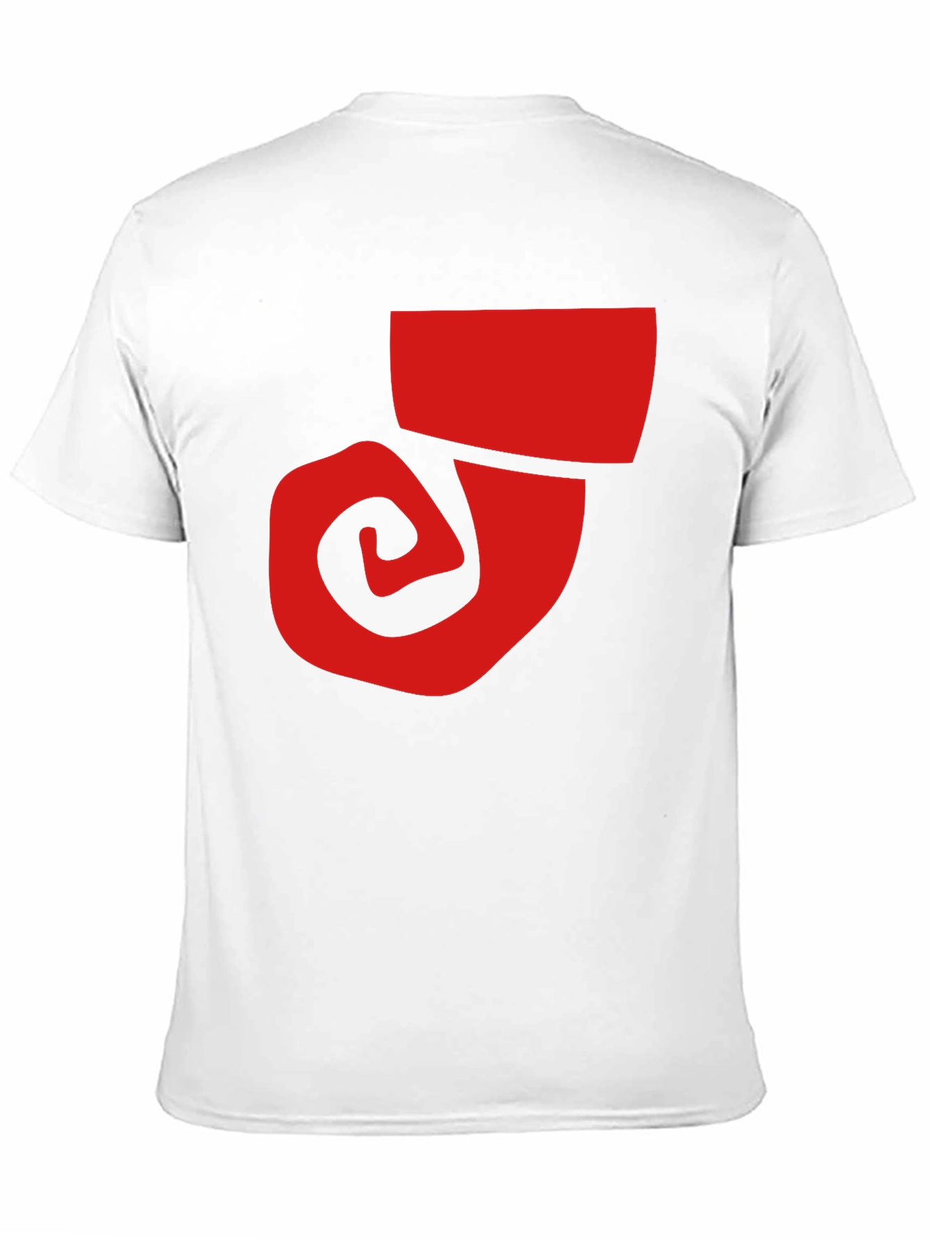 Bold Graphic Tee - Red Swirl on Black