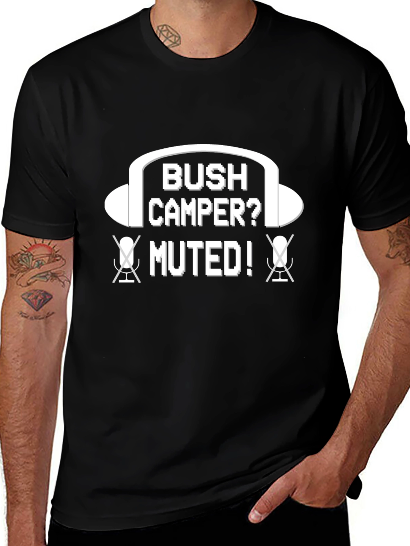 Bush Camper Muted Funny Gaming T-Shirt