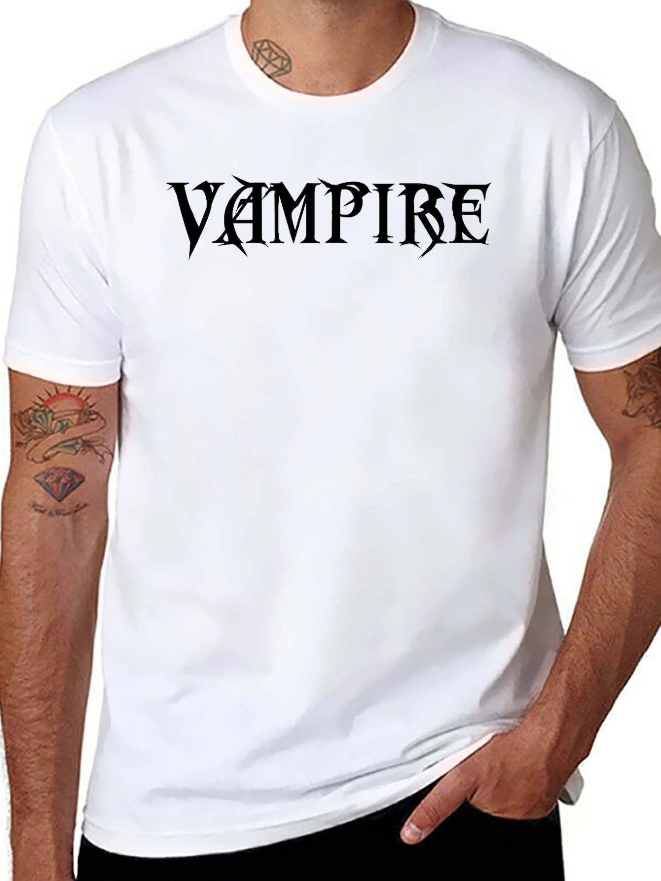 Vampire Graphic Tee - Black Gothic T-Shirt