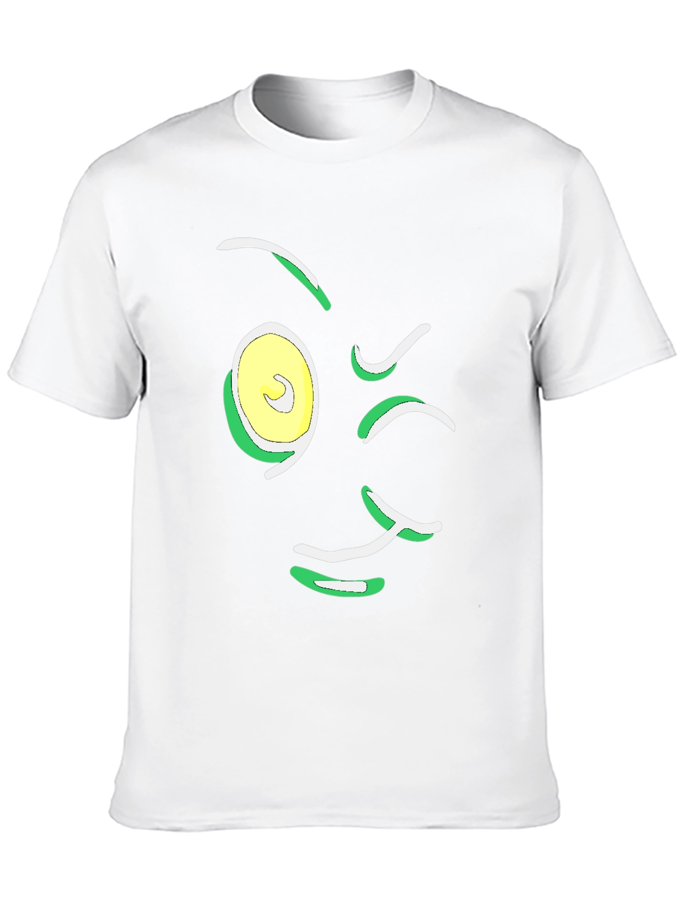 Winking Face Graphic Tee - Black Cotton