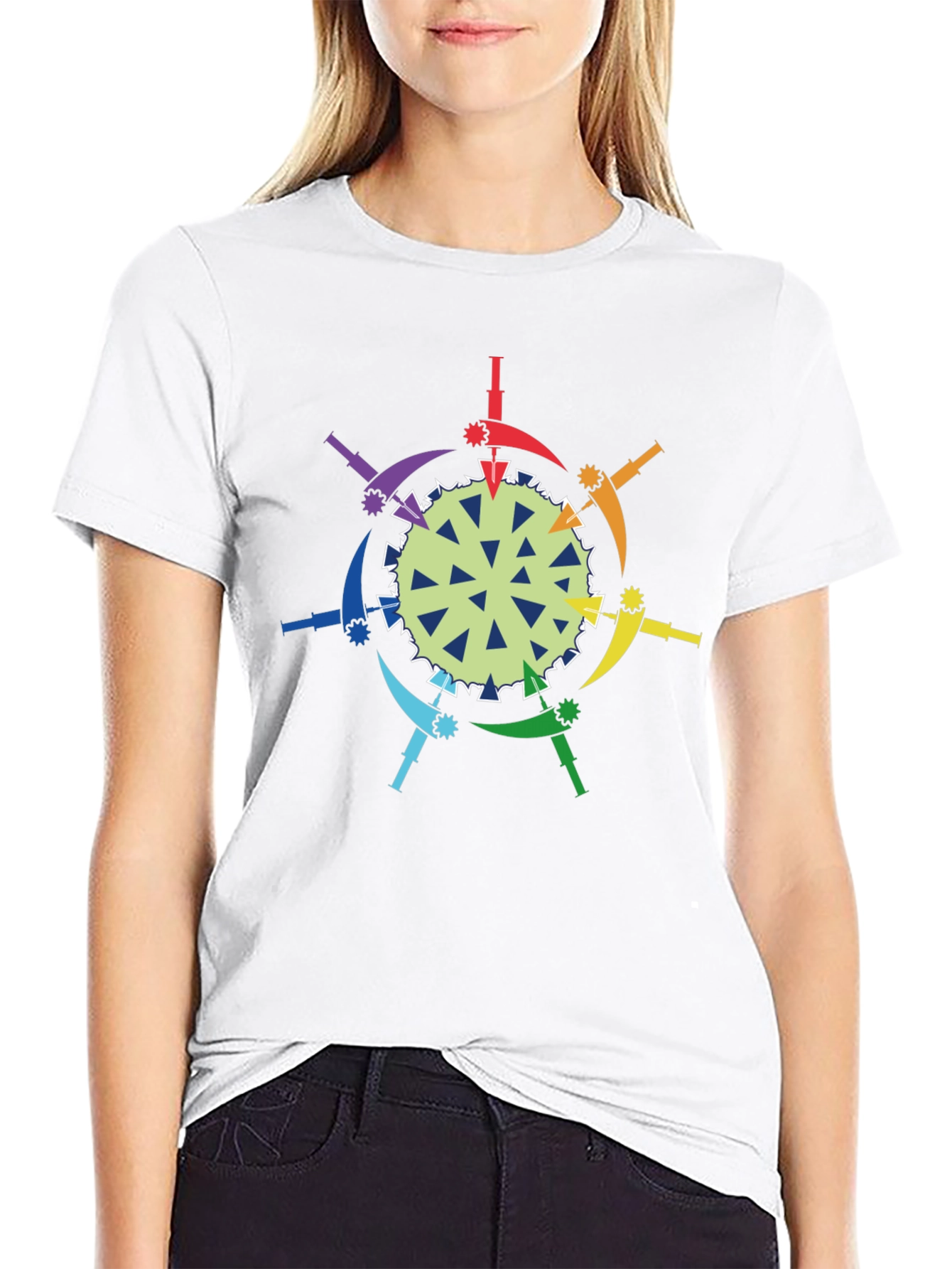 Rainbow Anti-Virus Black T-Shirt