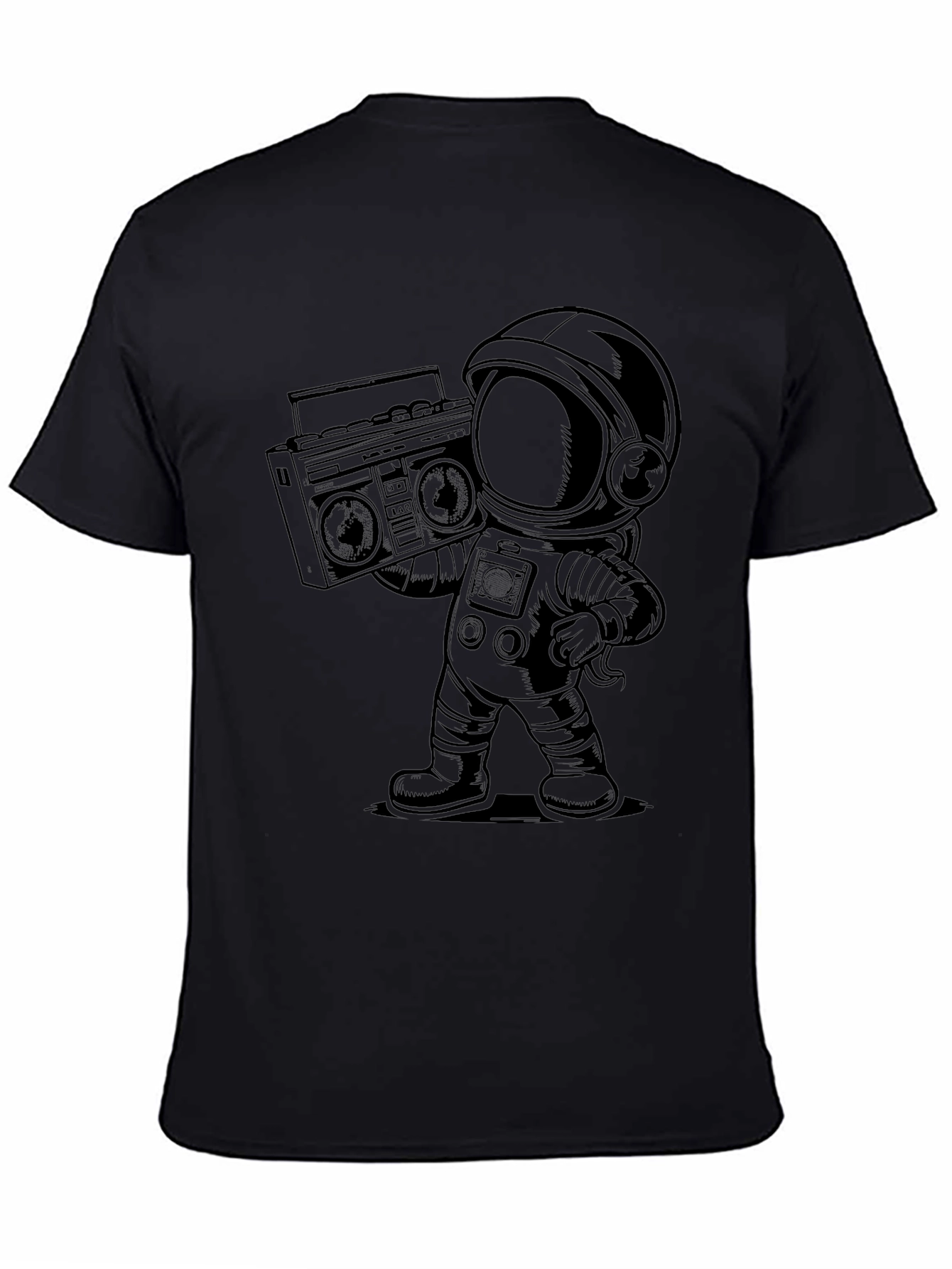 Retro Astronaut Boombox Graphic Tee