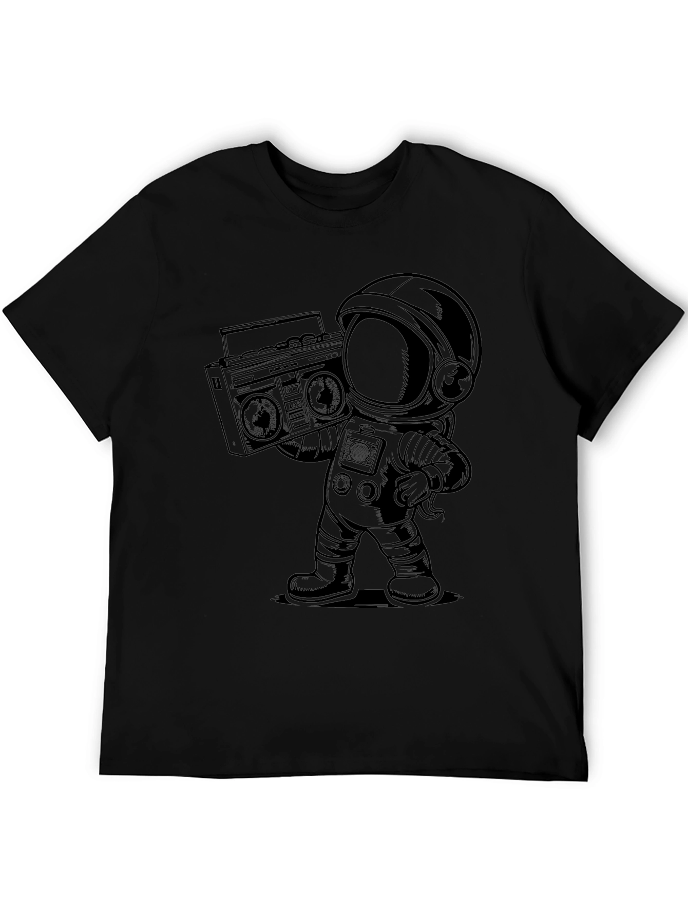 Retro Astronaut Boombox Graphic Tee