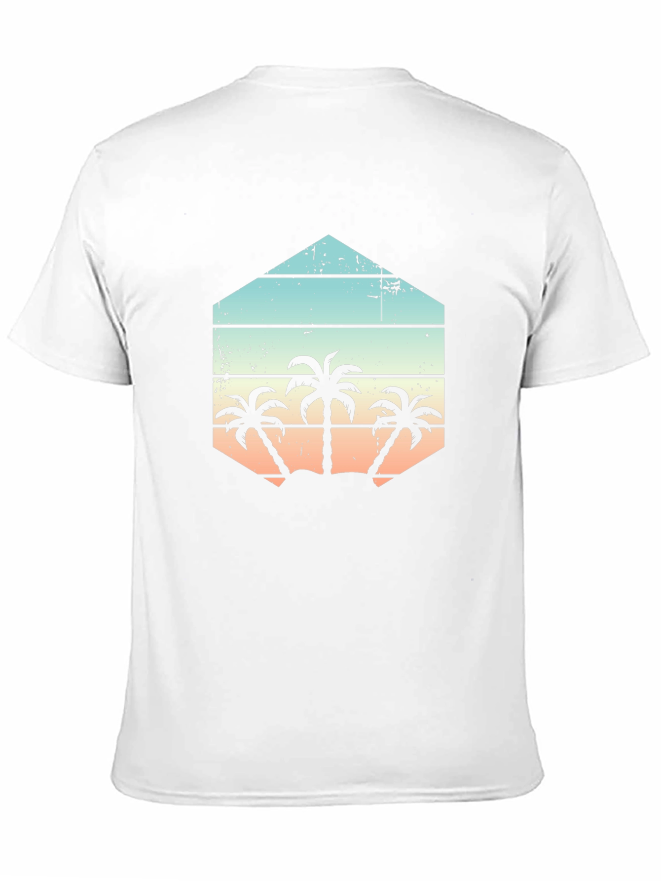 Retro Palm Tree Graphic Tee - Black
