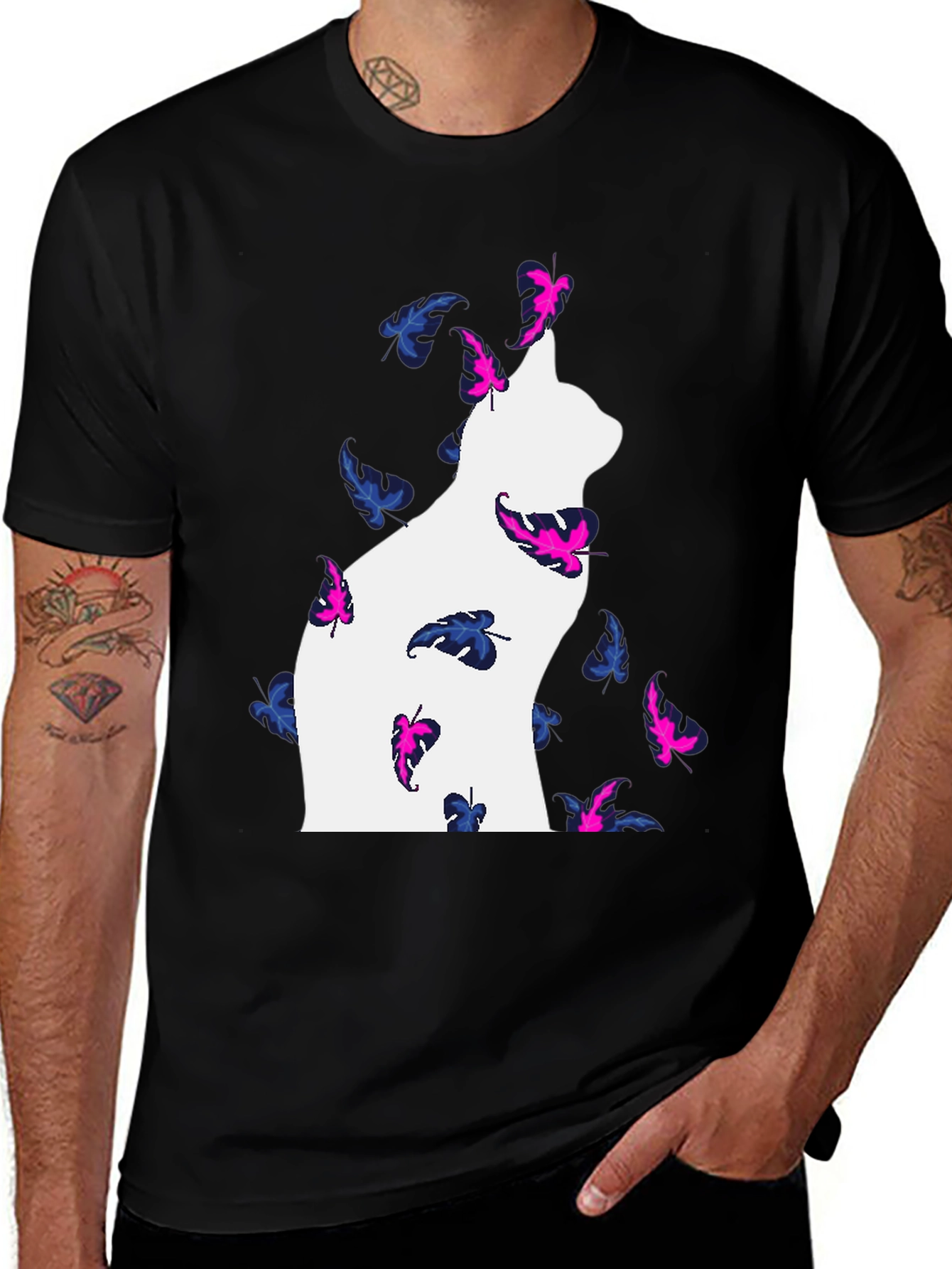 Cat & Butterfly T-Shirt