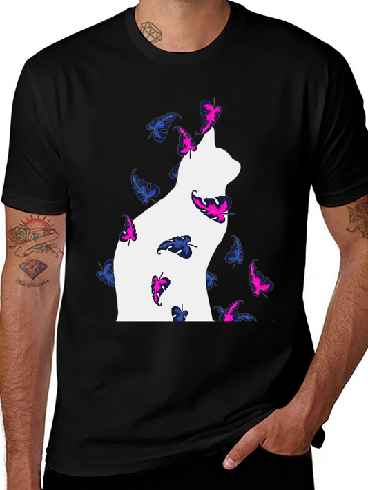 Cat & Butterfly T-Shirt