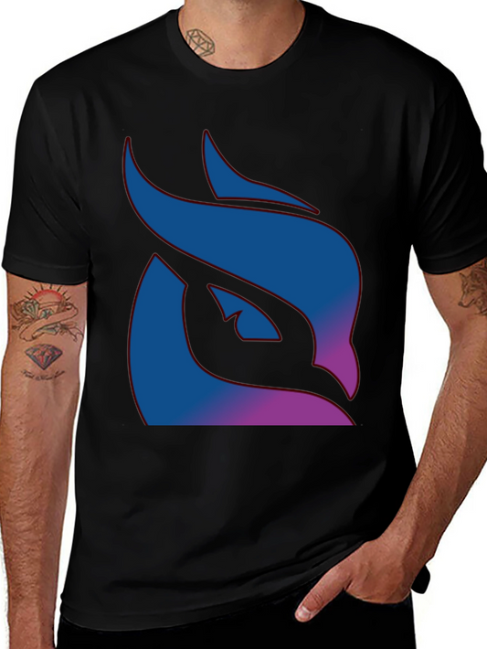 Abstract Owl Graphic Tee - Modern Black T-Shirt