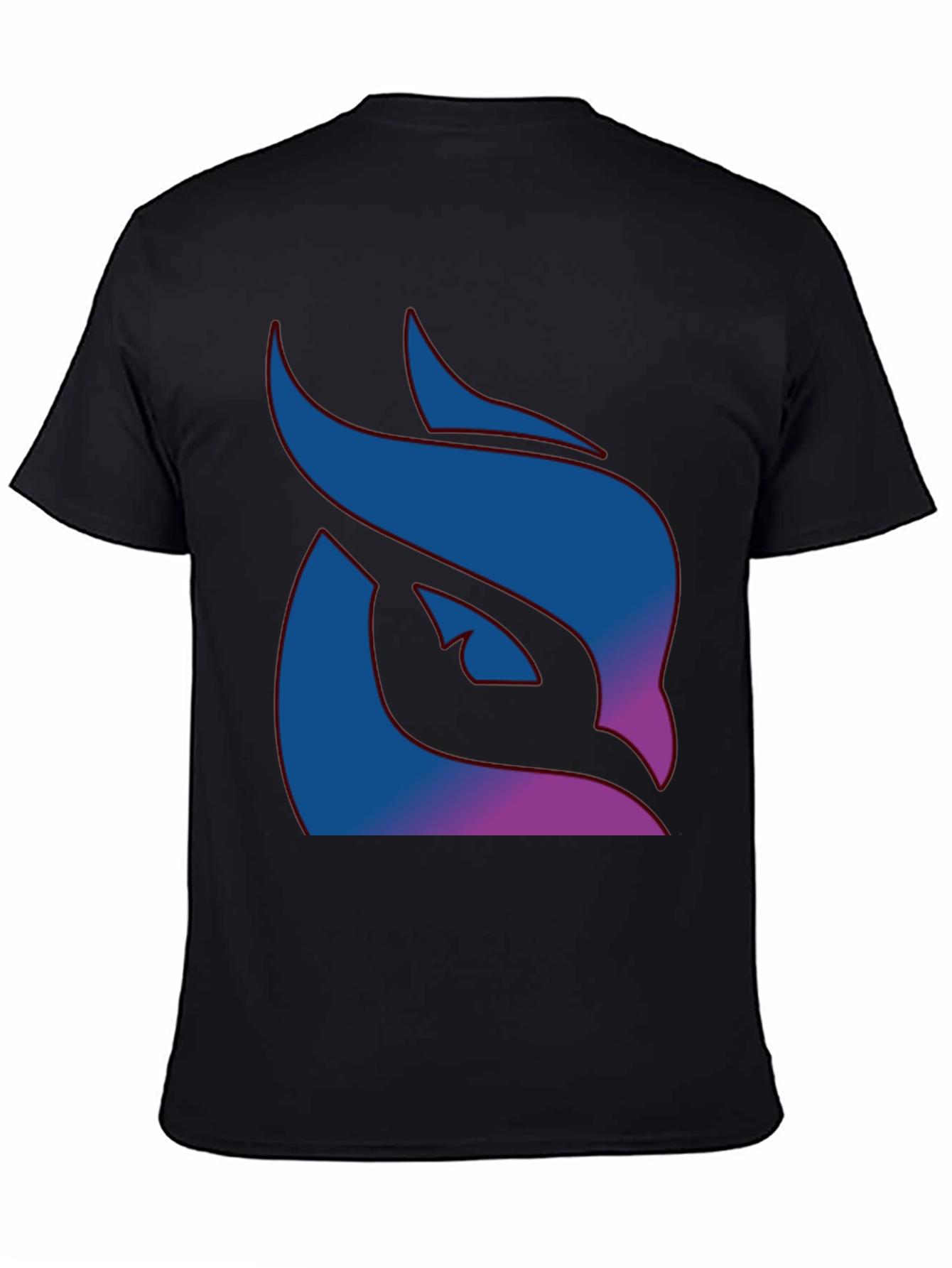 Abstract Owl Graphic Tee - Modern Black T-Shirt