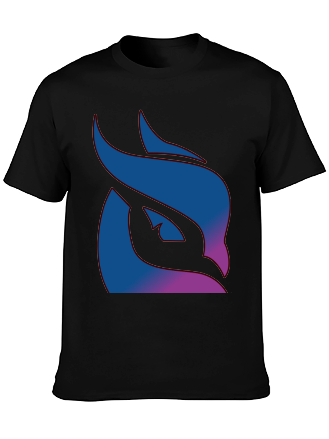 Abstract Owl Graphic Tee - Modern Black T-Shirt