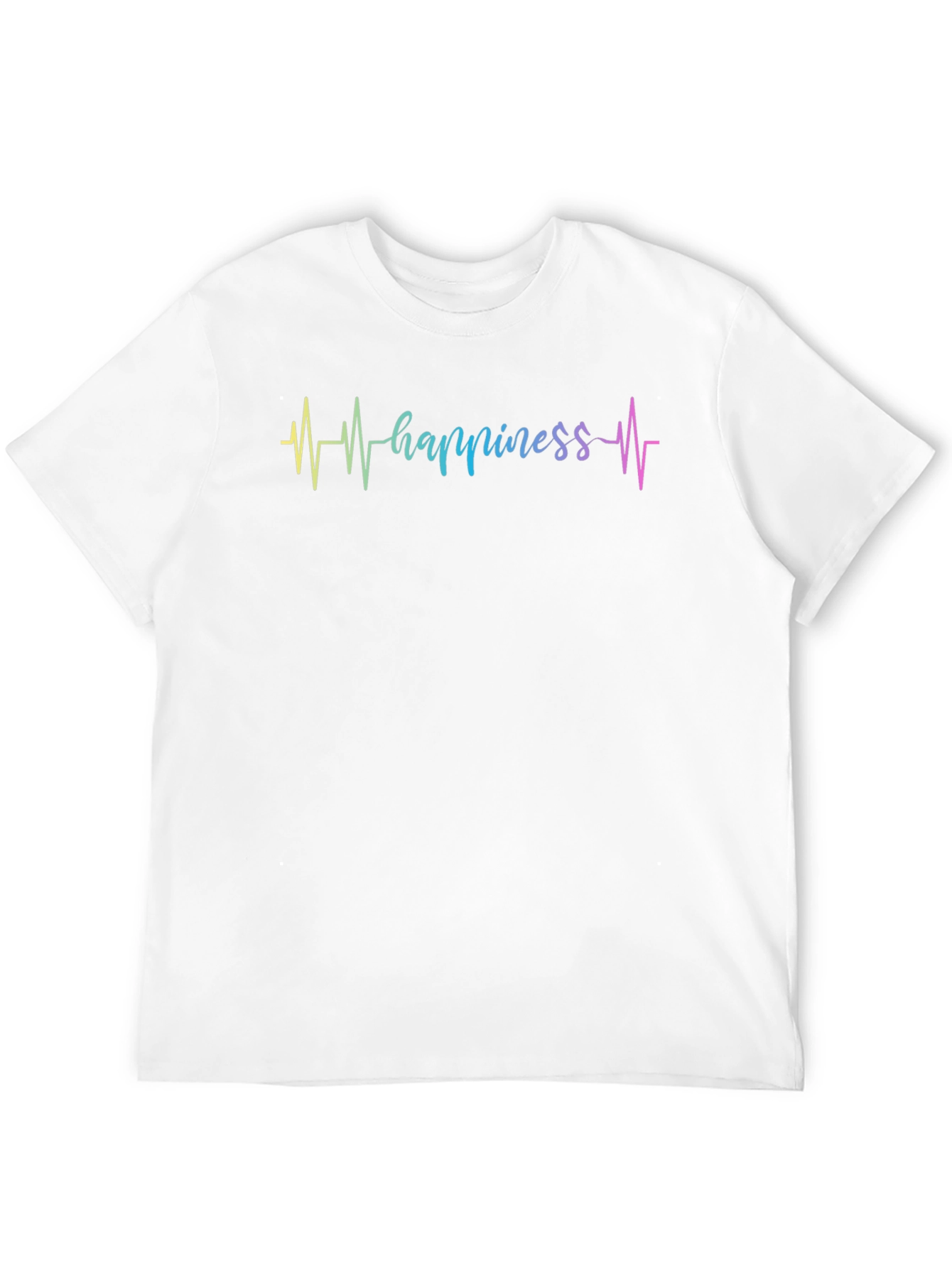 Happiness Heartbeat Graphic Tee - Black