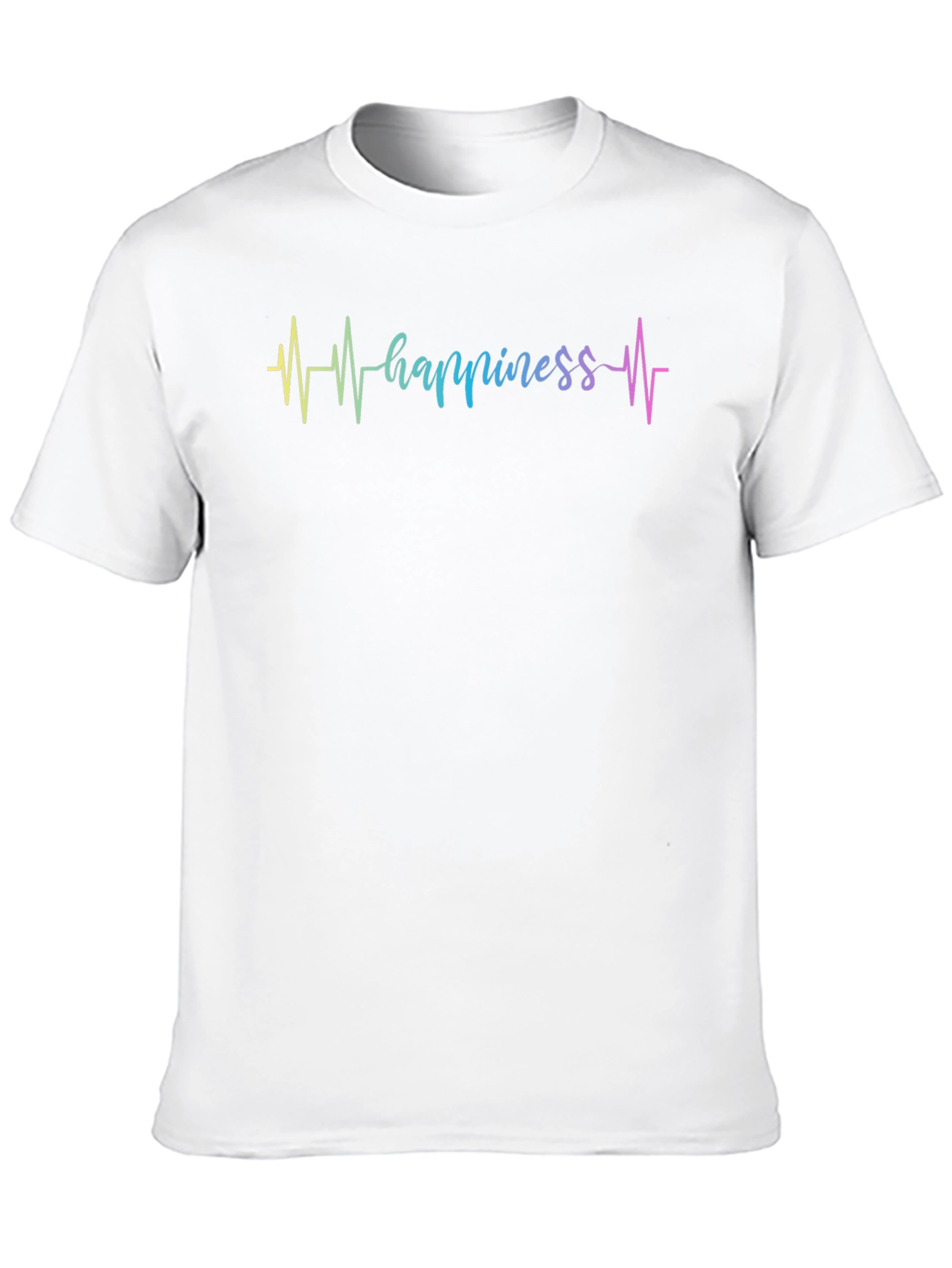 Happiness Heartbeat Graphic Tee - Black