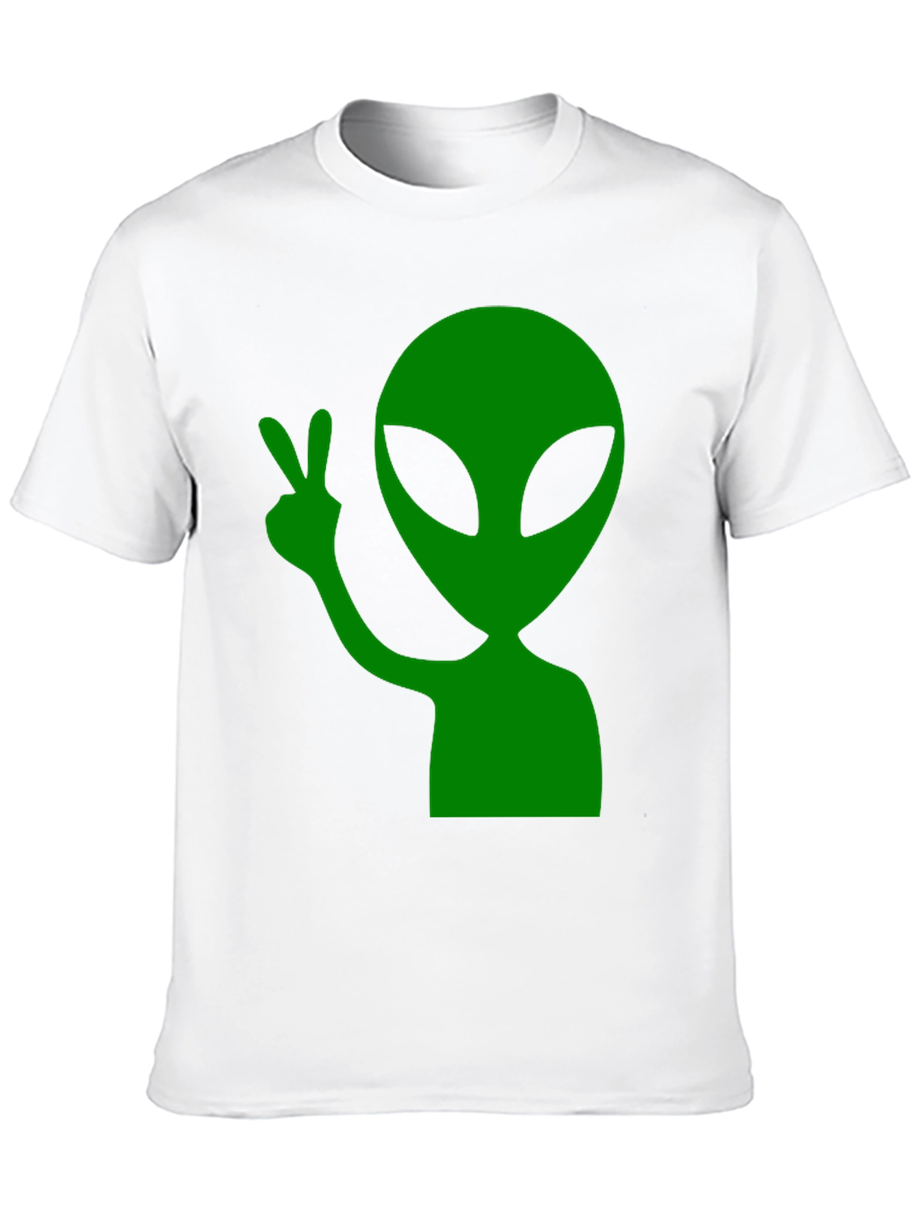 Alien Peace Sign Graphic T-Shirt