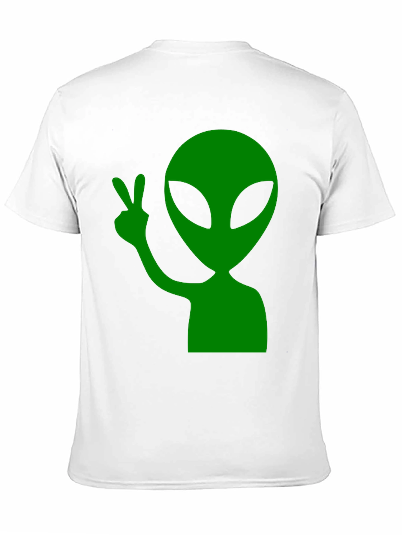 Alien Peace Sign Graphic T-Shirt