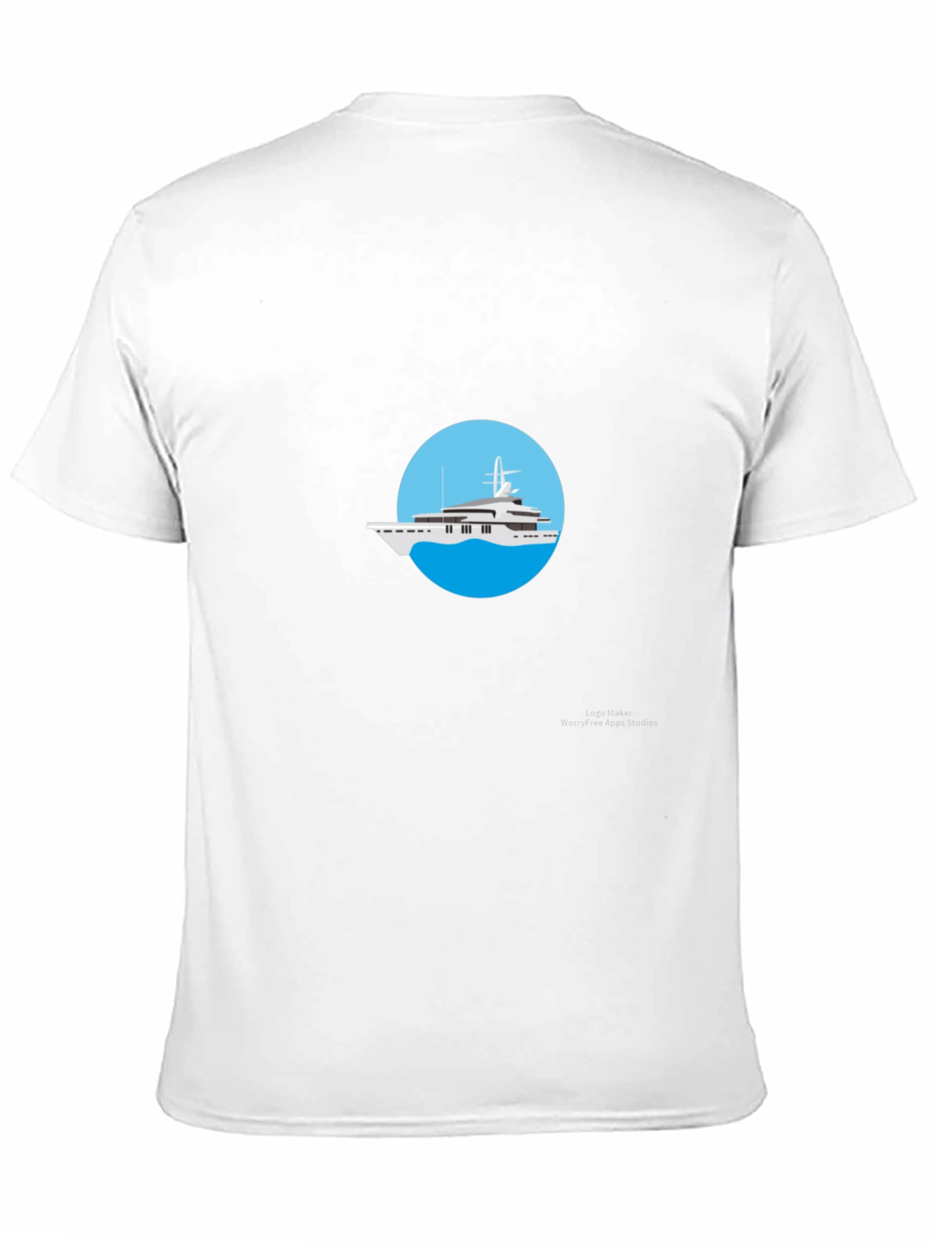 Luxury Yacht Graphic Tee - Black Cotton T-Shirt