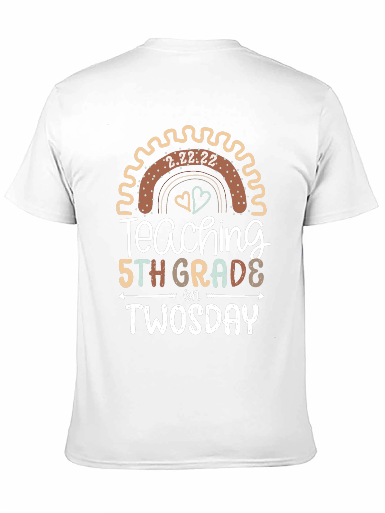 Twosday 5th Grade Teacher Black T-Shirt