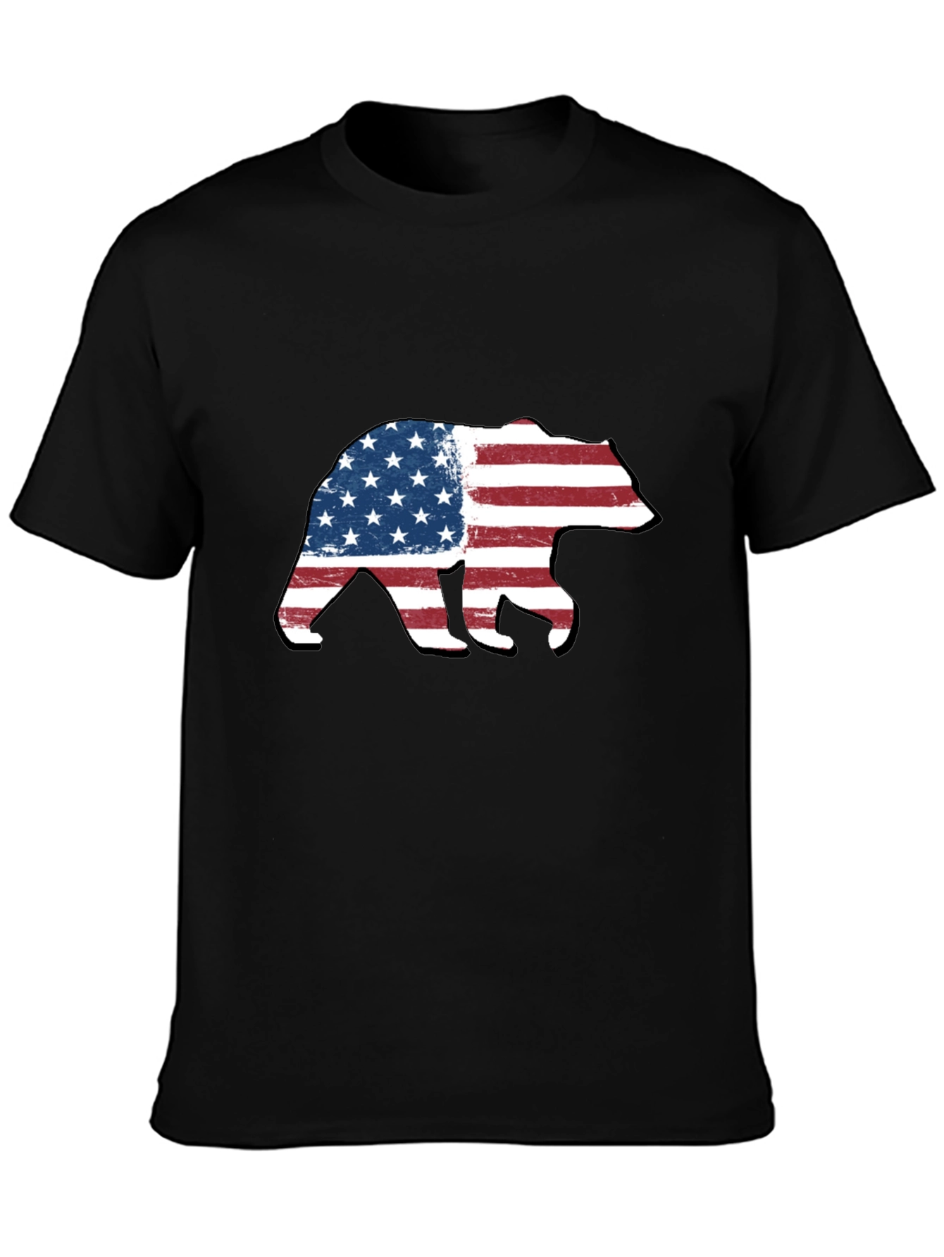 American Flag Bear Graphic Tee