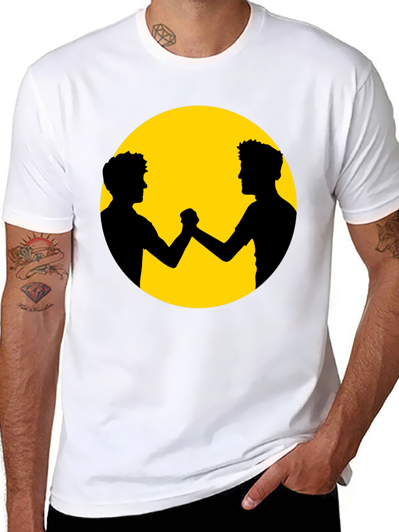 Unity Black Tee - Friends Silhouette Graphic