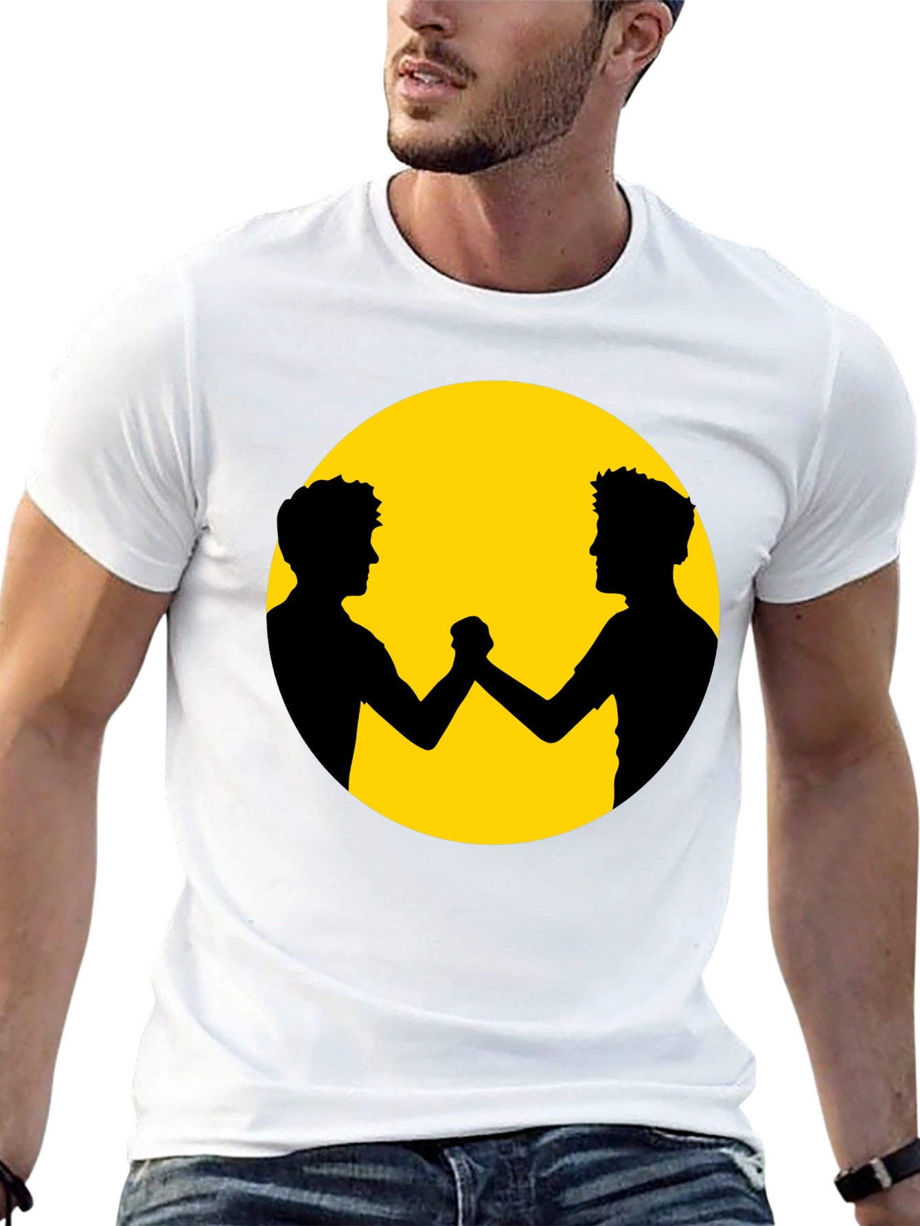 Unity Black Tee - Friends Silhouette Graphic