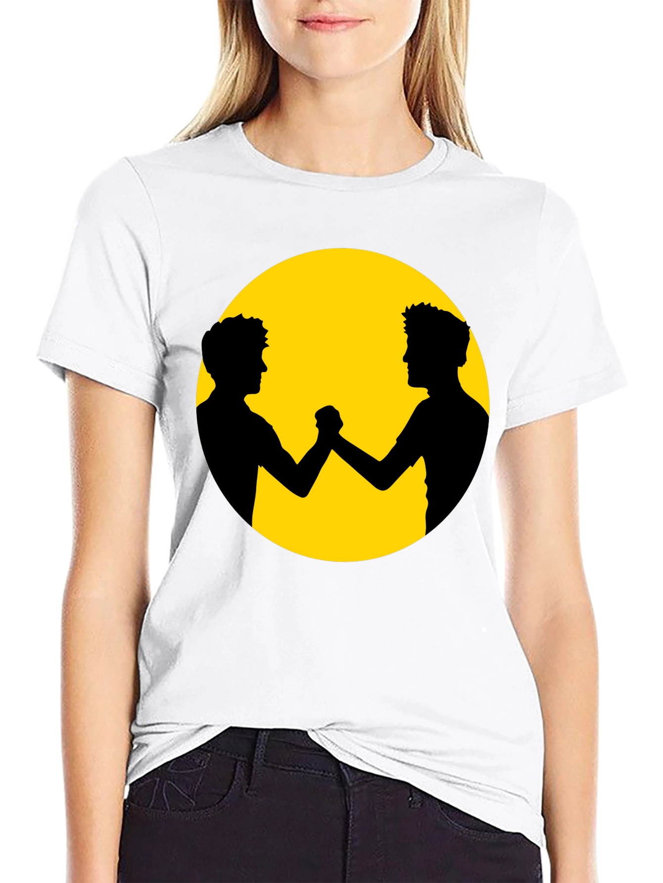 Unity Black Tee - Friends Silhouette Graphic