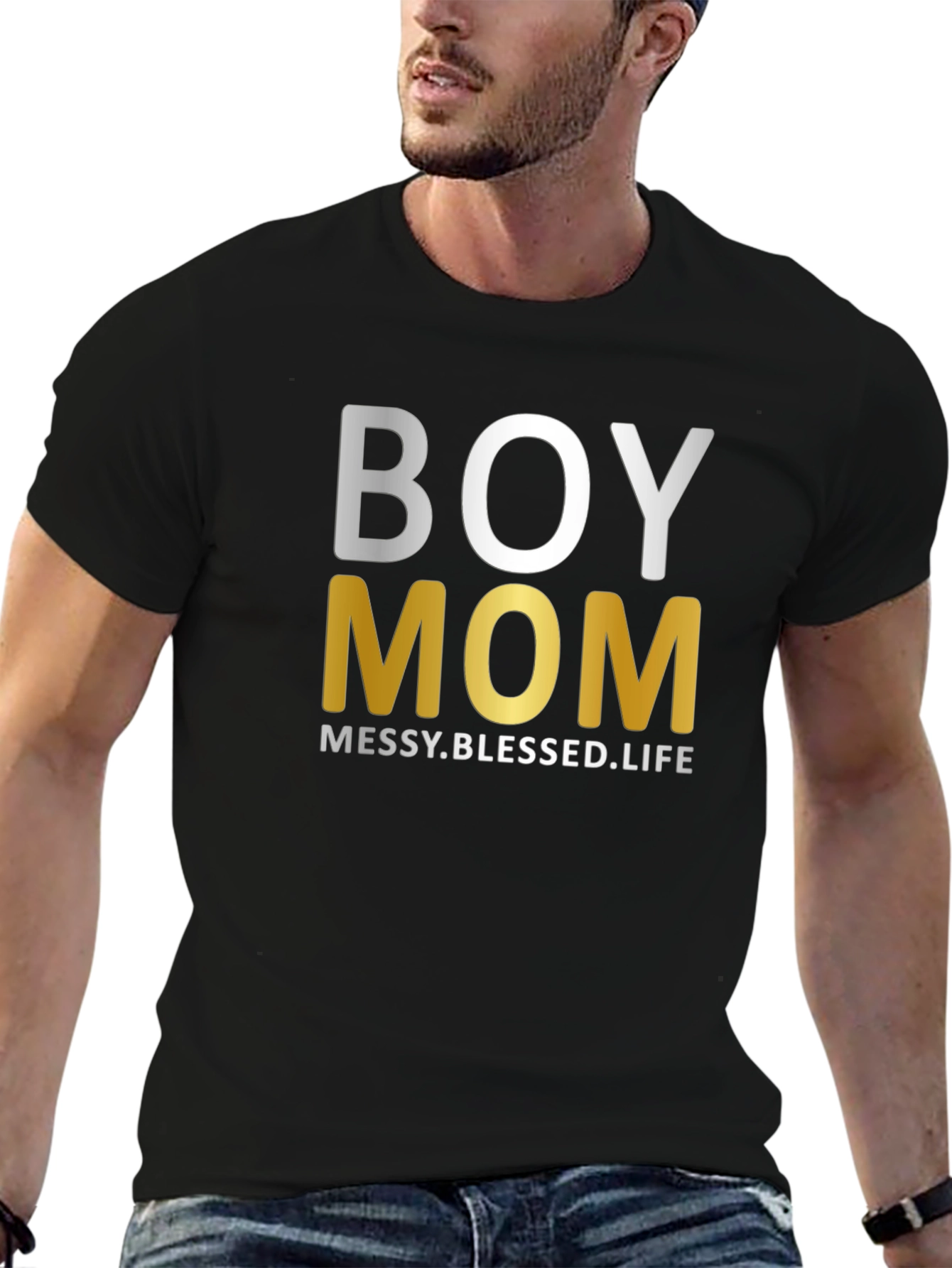 Boy Mom Tee: Messy Blessed Life Shirt