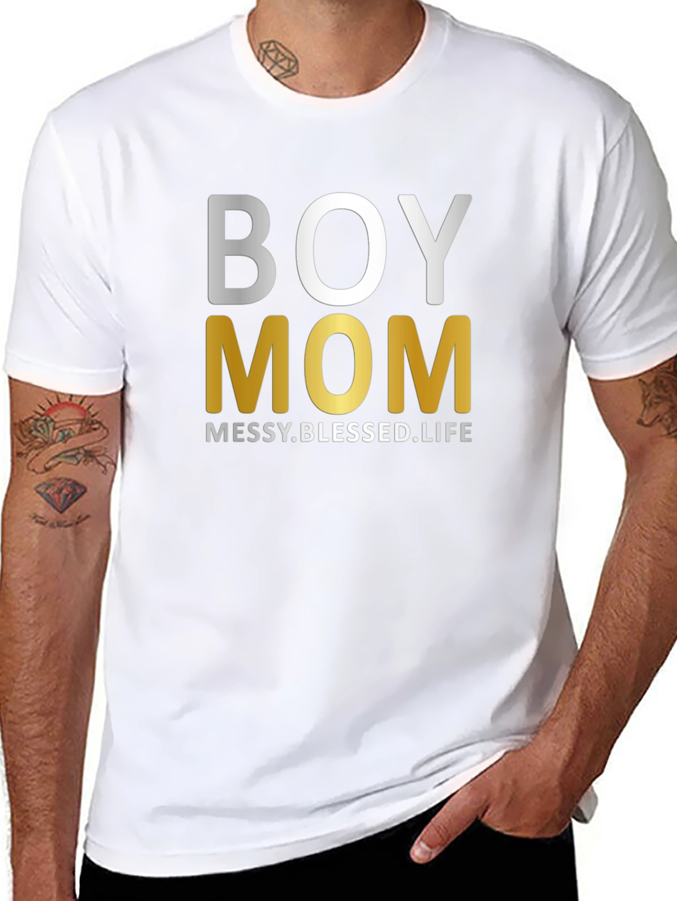 Boy Mom Tee: Messy Blessed Life Shirt
