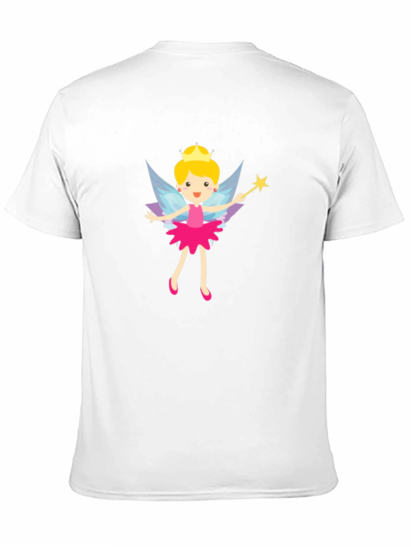Fairy Princess Graphic Tee - Black Cotton T-Shirt